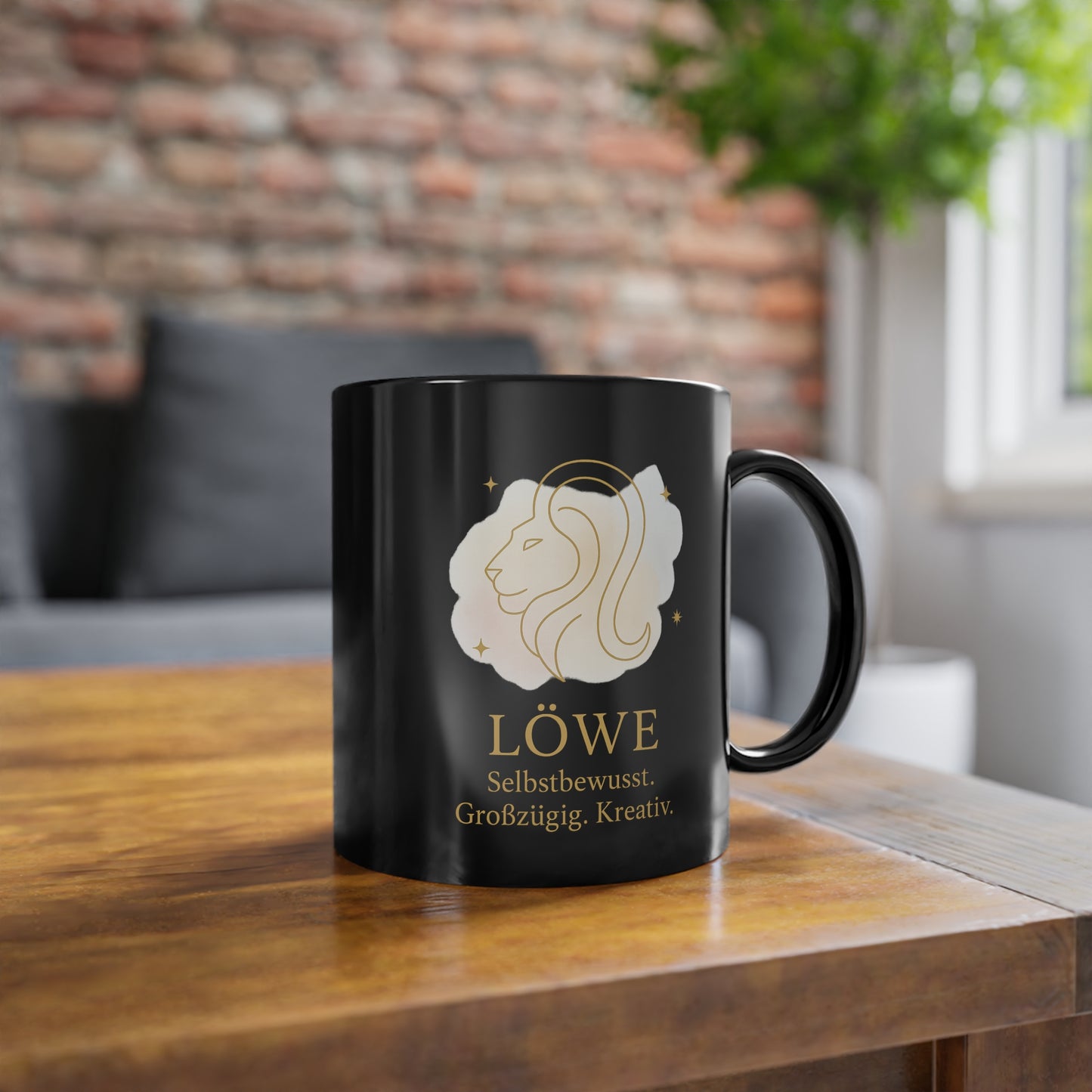 Tasse Sternzeichen Löwe, goldenes Boho Design - MorgenMood