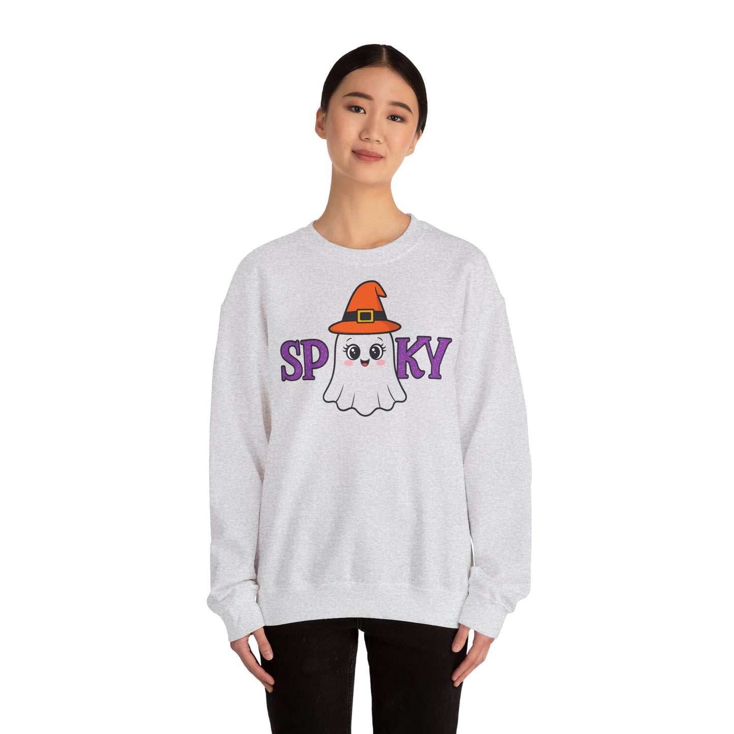 Gruseliges Geister Crewneck Sweatshirt, Halloween Kleidung, Herbstmode, Gemütlicher Pullover, Unisex Kollektion - MorgenMood