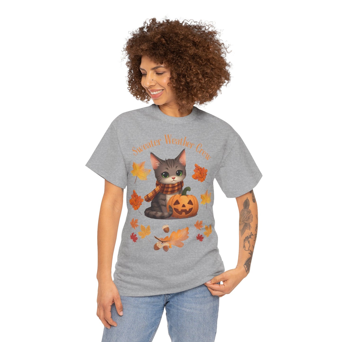 Cozy Fall Cat Shirt – Süßes Herbst T-Shirt für Katzenliebhaberinnen | Morgenmood