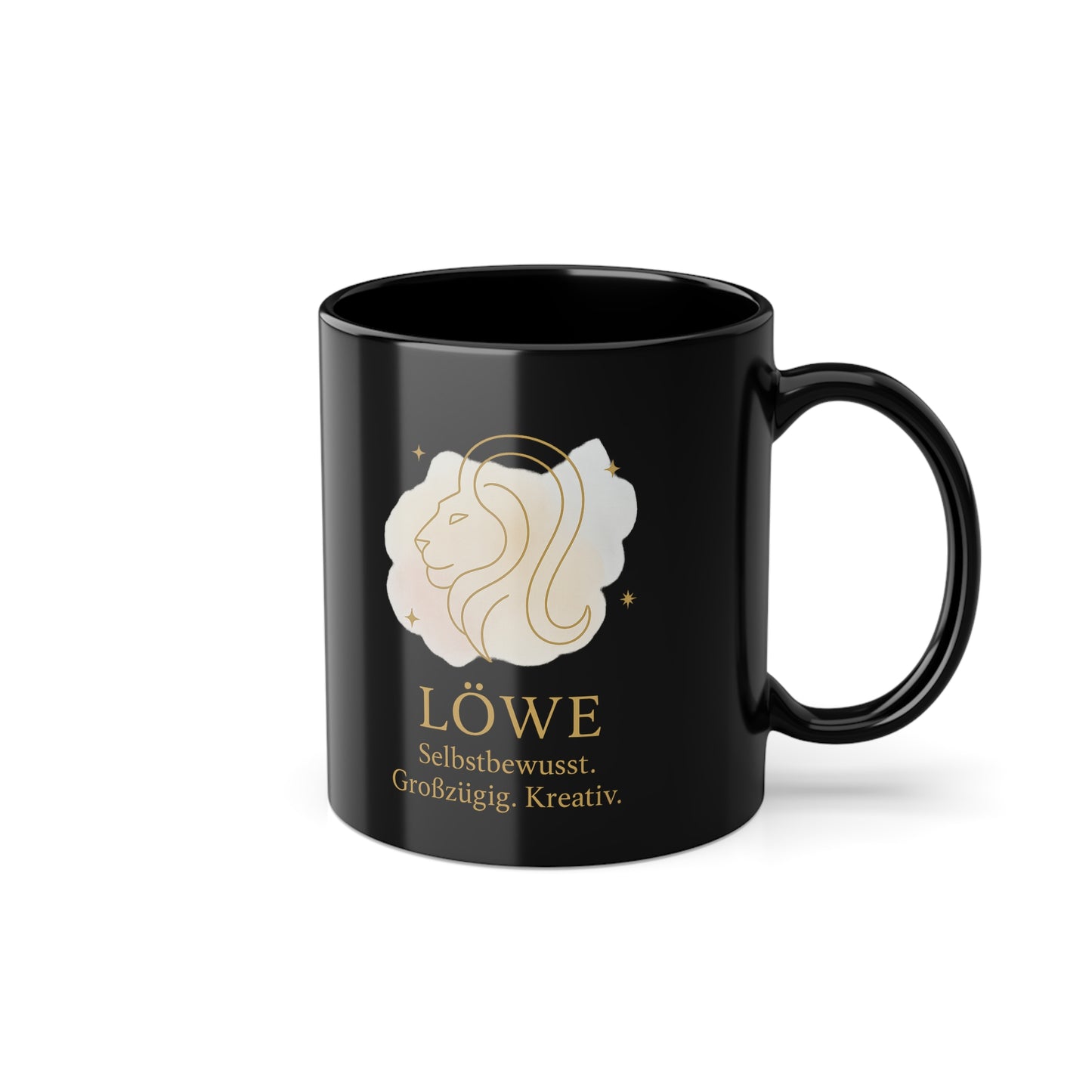 Tasse Sternzeichen Löwe, goldenes Boho Design - MorgenMood