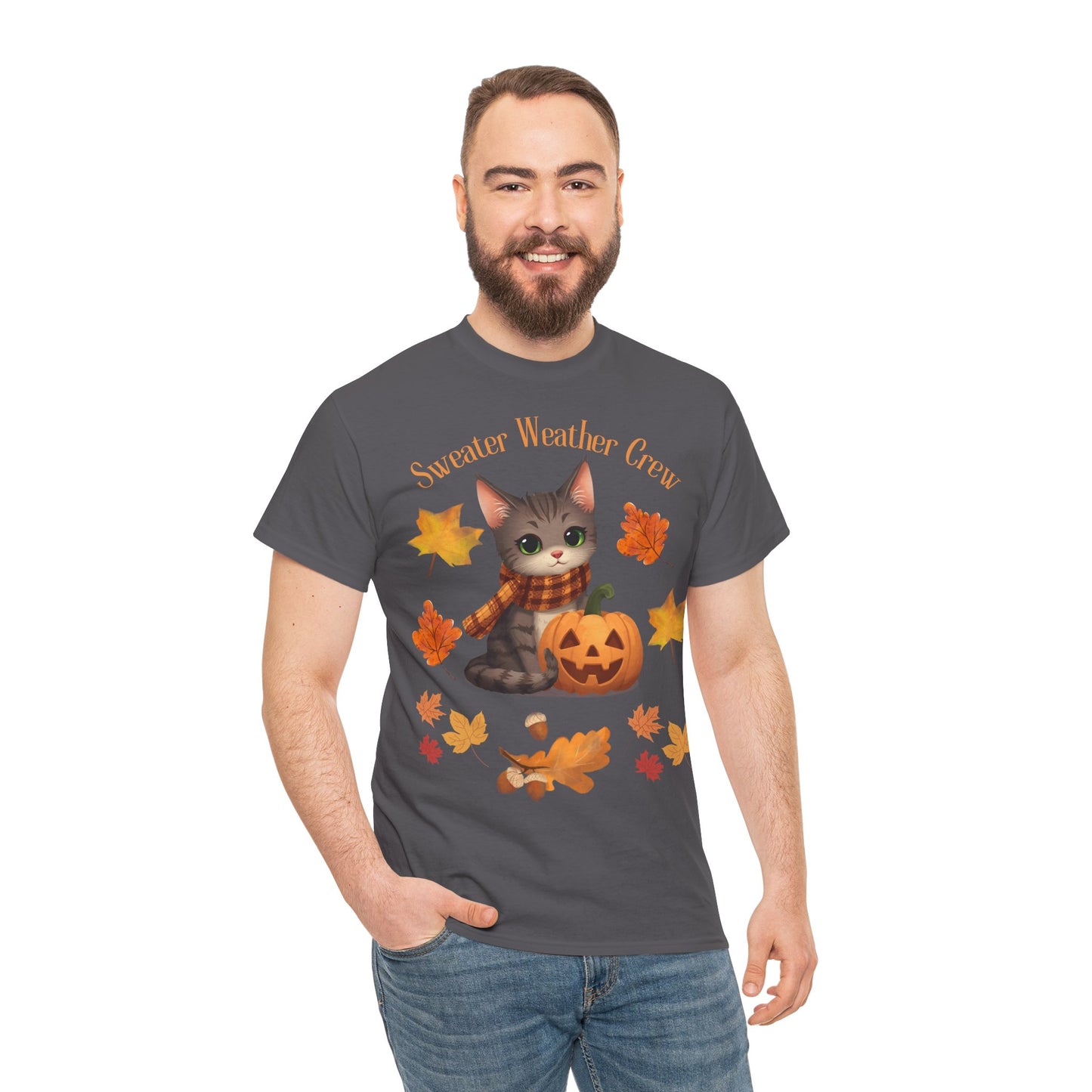 Cozy Fall Cat Shirt – Süßes Herbst T-Shirt für Katzenliebhaberinnen | Morgenmood