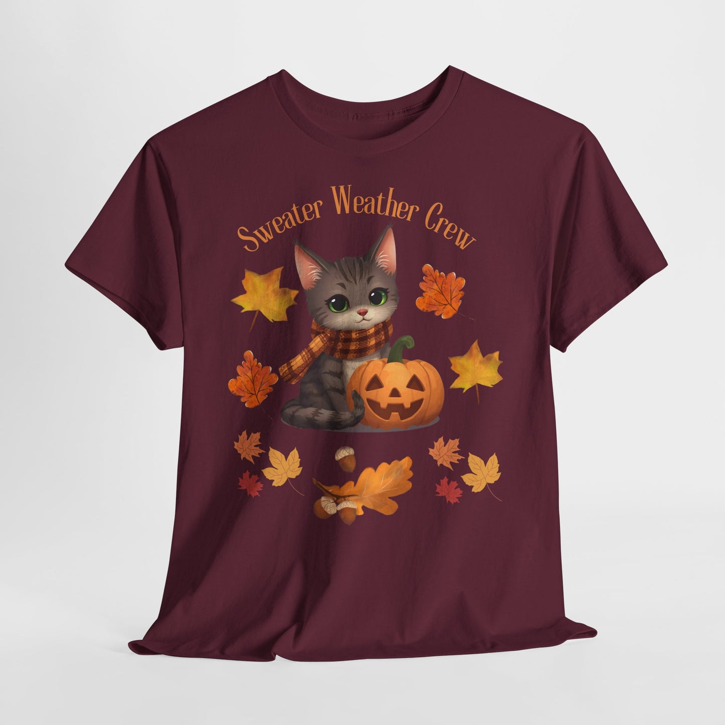 Cozy Fall Cat Shirt – Süßes Herbst T-Shirt für Katzenliebhaberinnen | Morgenmood
