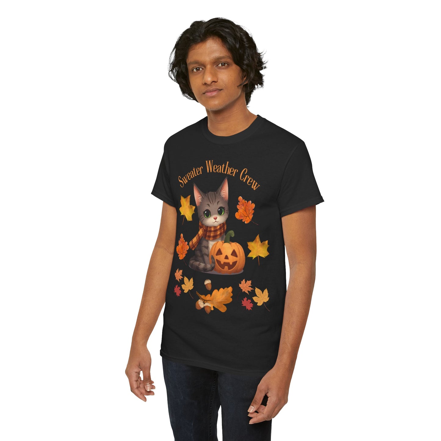 Cozy Fall Cat Shirt – Süßes Herbst T-Shirt für Katzenliebhaberinnen | Morgenmood