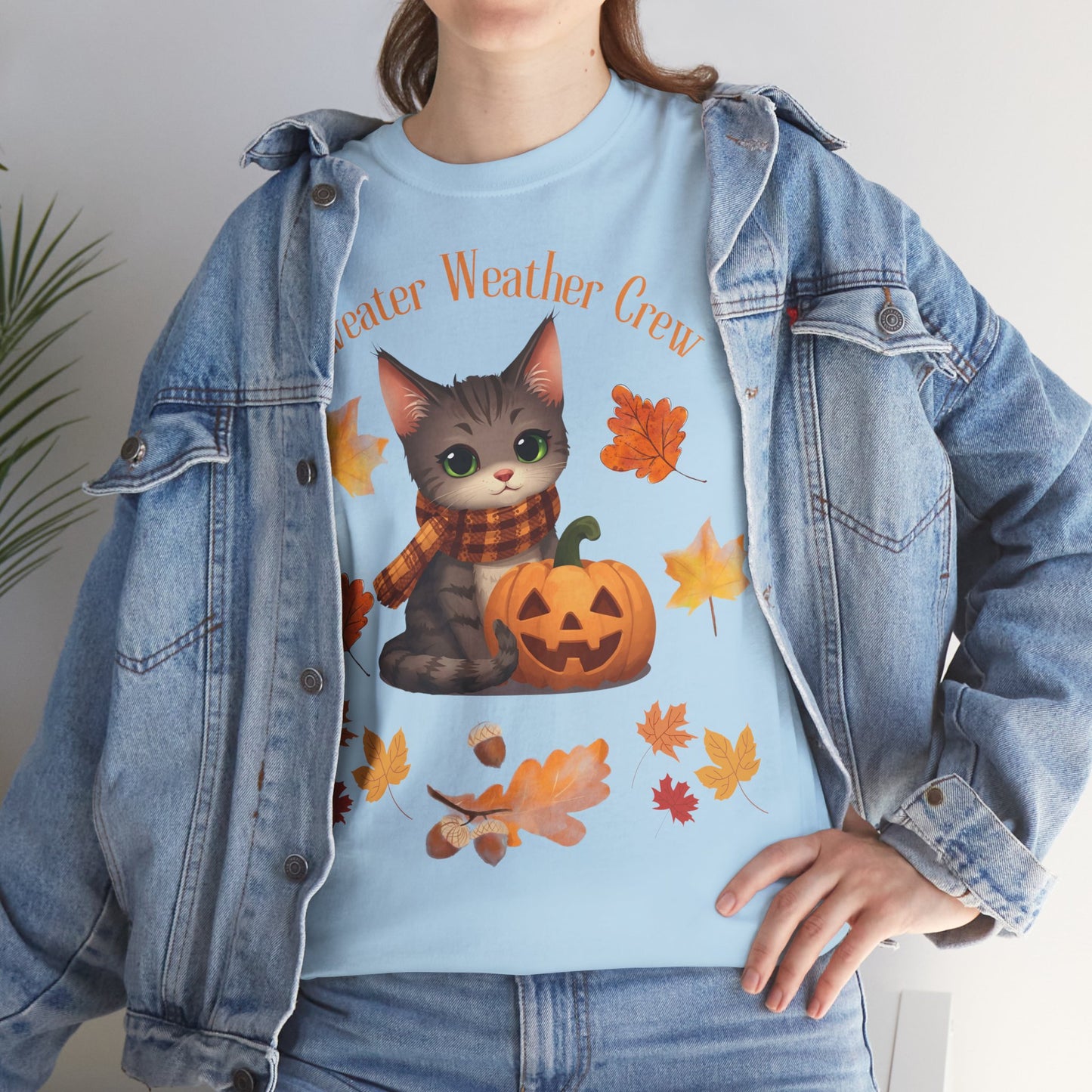 Cozy Fall Cat Shirt – Süßes Herbst T-Shirt für Katzenliebhaberinnen | Morgenmood