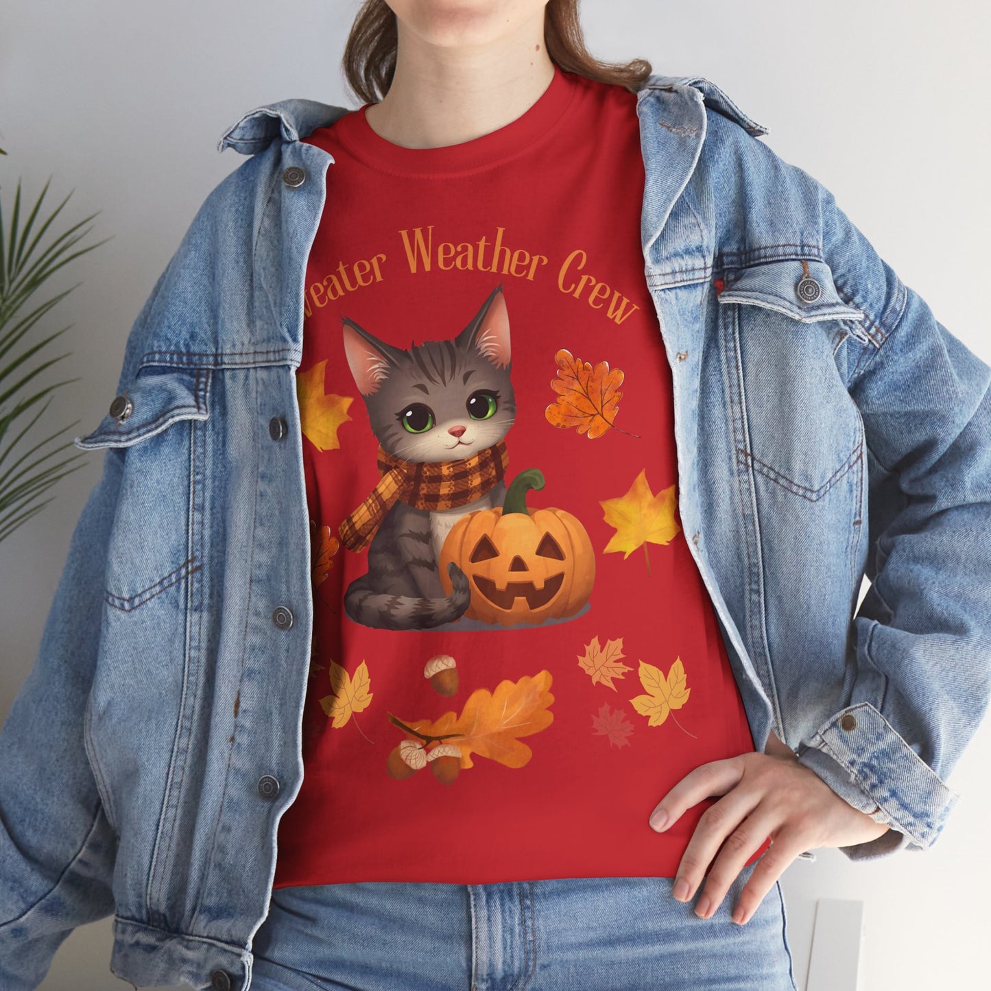 Cozy Fall Cat Shirt – Süßes Herbst T-Shirt für Katzenliebhaberinnen | Morgenmood