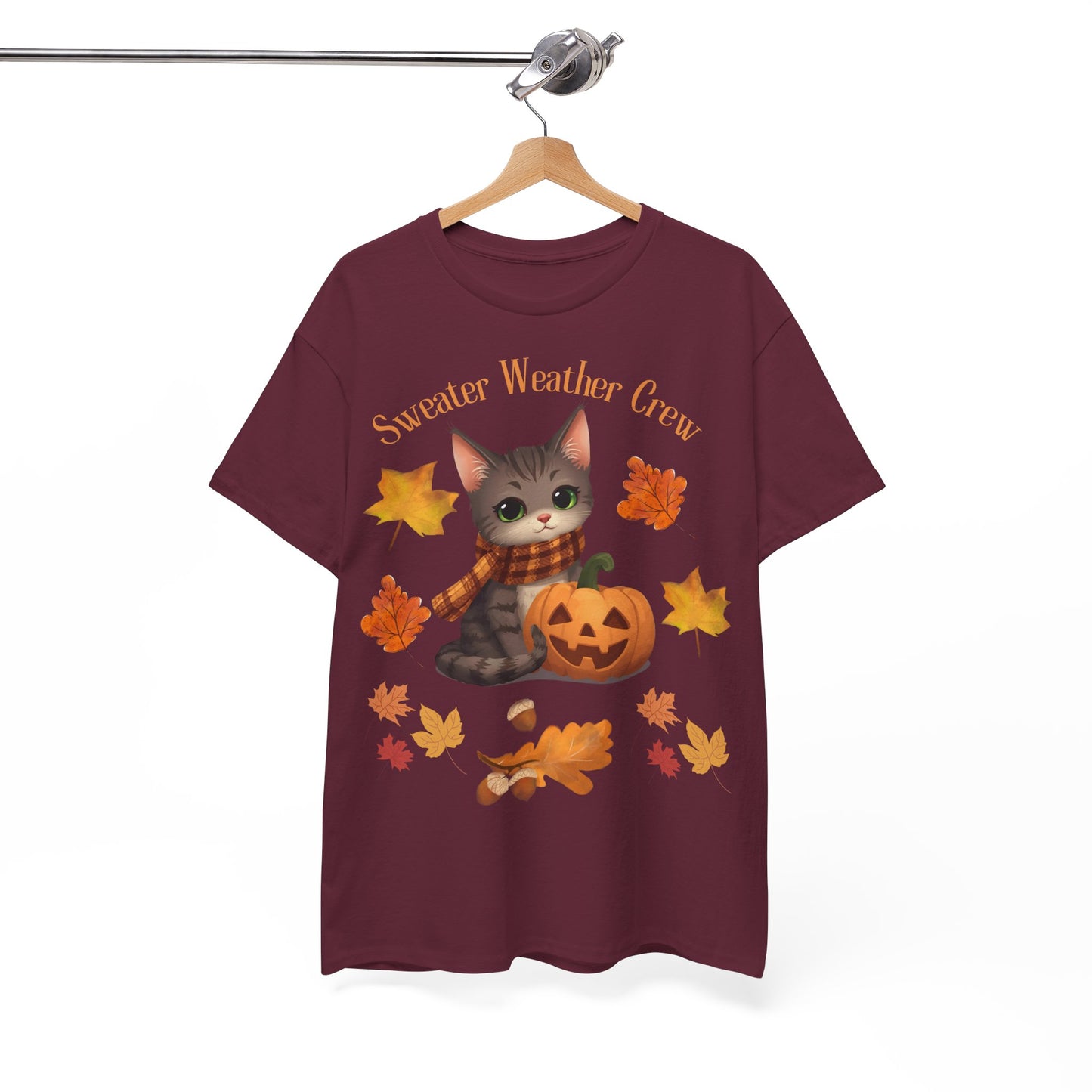 Cozy Fall Cat Shirt – Süßes Herbst T-Shirt für Katzenliebhaberinnen | Morgenmood