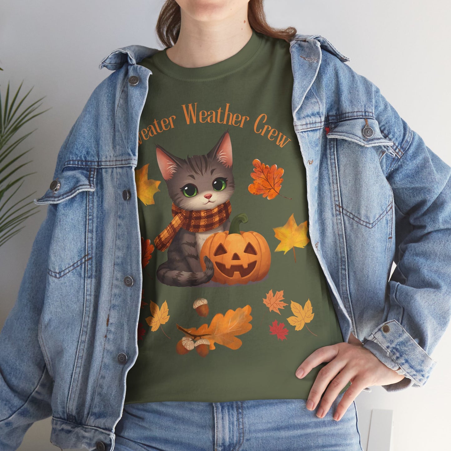 Cozy Fall Cat Shirt – Süßes Herbst T-Shirt für Katzenliebhaberinnen | Morgenmood