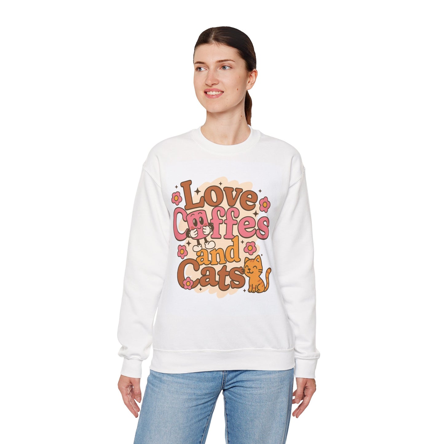 Sweatshirt Comic Style Kaffee und Katze Motiv - Geschenkidee - MorgenMood
