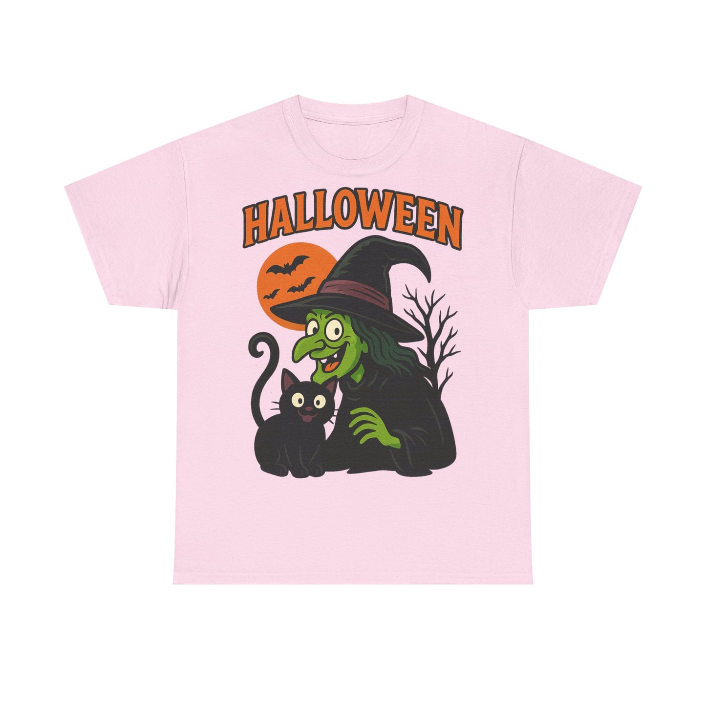 T-Shirt Motiv Halloween Blutmond Katze - MorgenMood