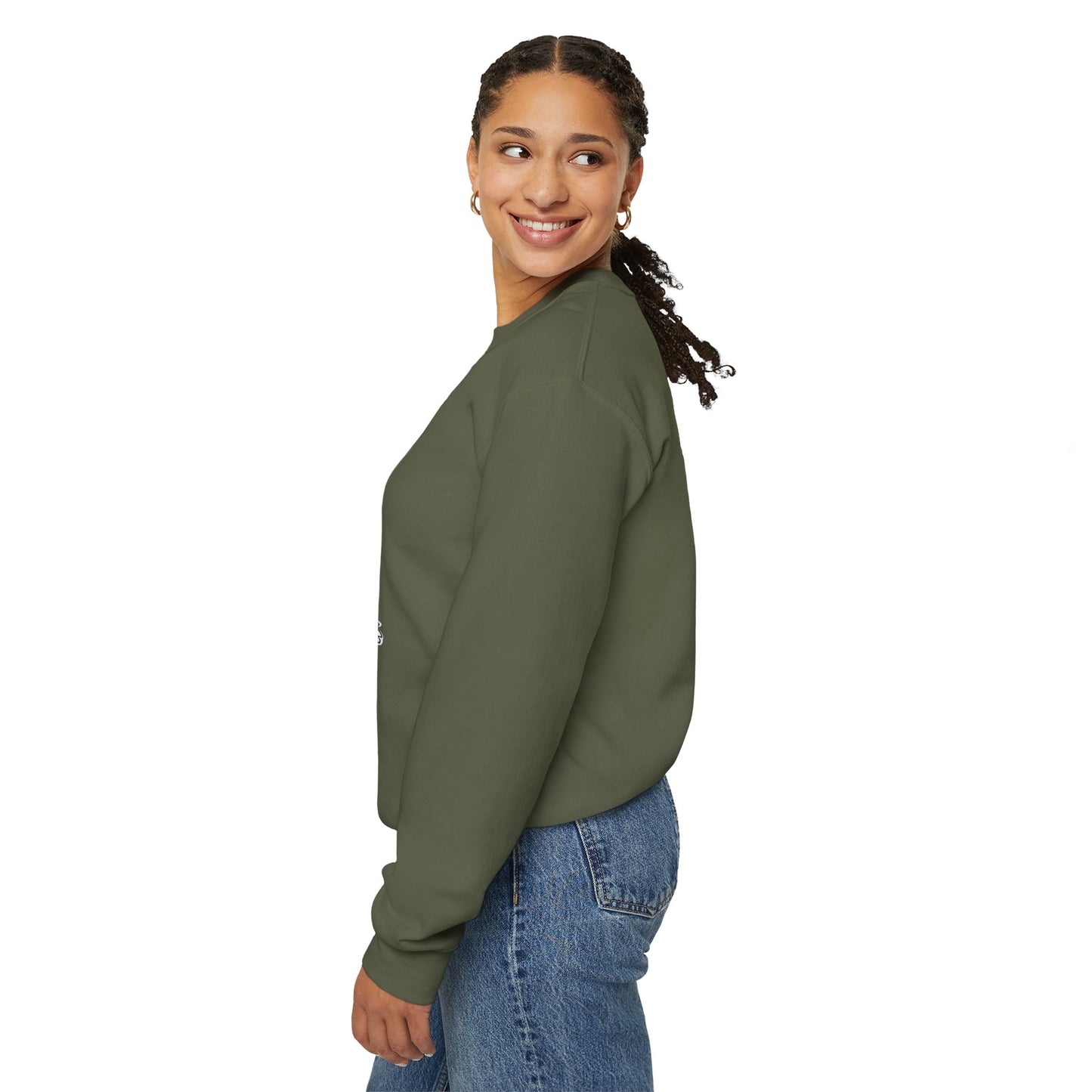 Halloween Sweatshirt mit lustigem Geist mit Hut und Kürbisse