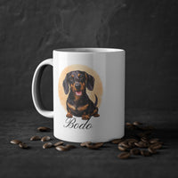 Personalisierte Dackel Tasse – Hunde Motiv | Wunschname Geschenk