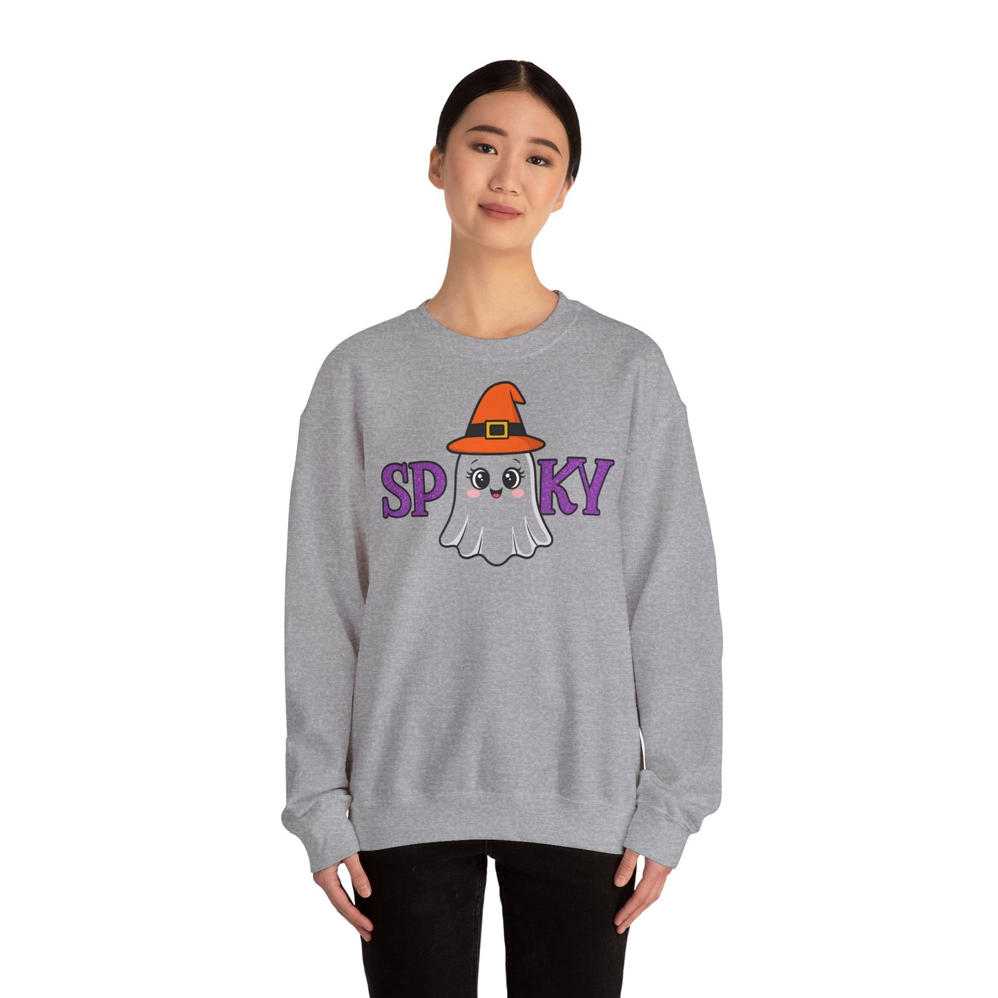 Gruseliges Geister Crewneck Sweatshirt, Halloween Kleidung, Herbstmode, Gemütlicher Pullover, Unisex Kollektion - MorgenMood