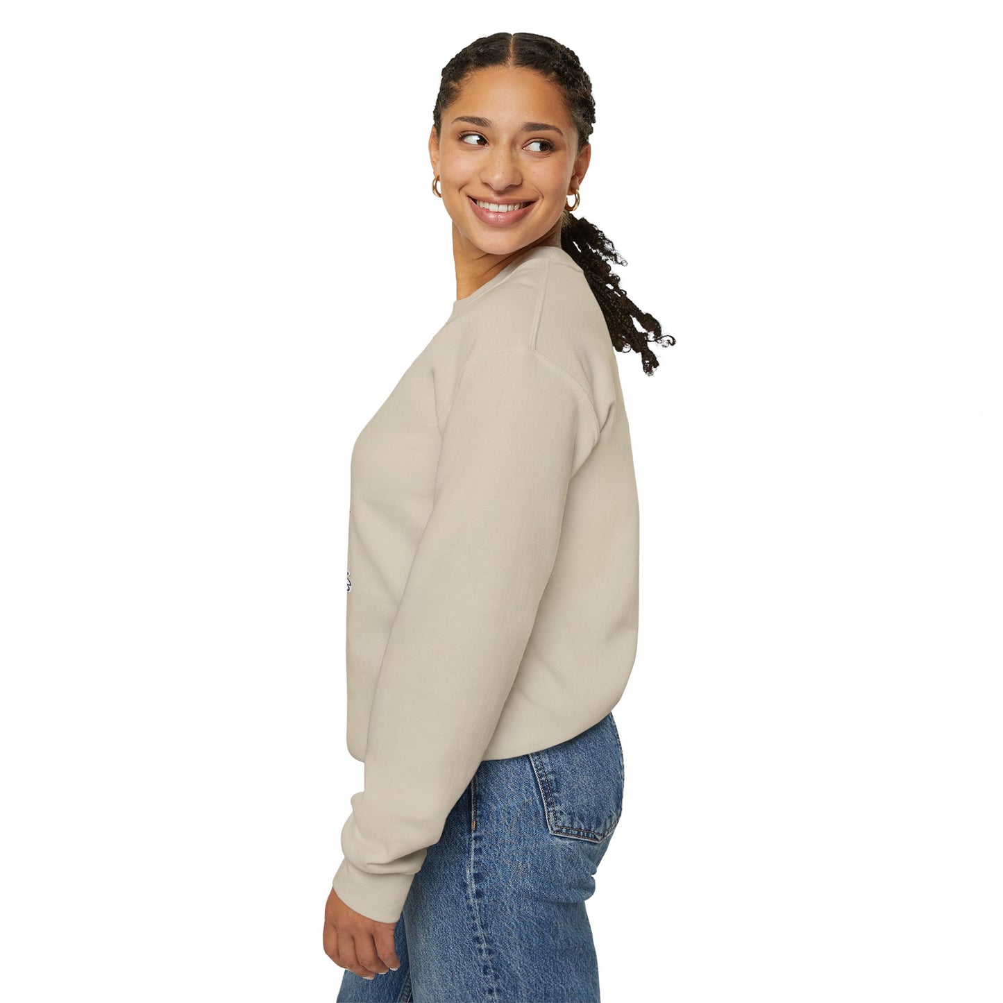 Halloween Sweatshirt mit lustigem Geist mit Hut und Kürbisse