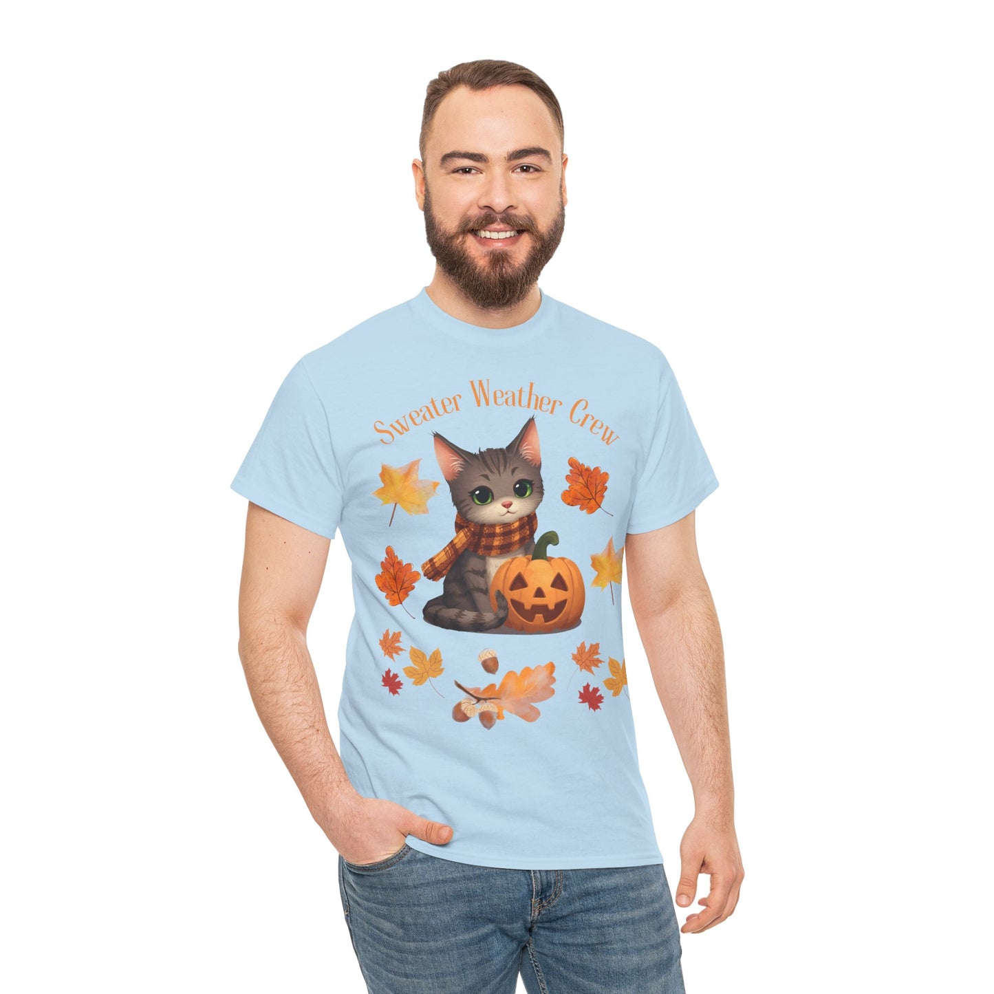 Cozy Fall Cat Shirt – Süßes Herbst T-Shirt für Katzenliebhaberinnen | Morgenmood
