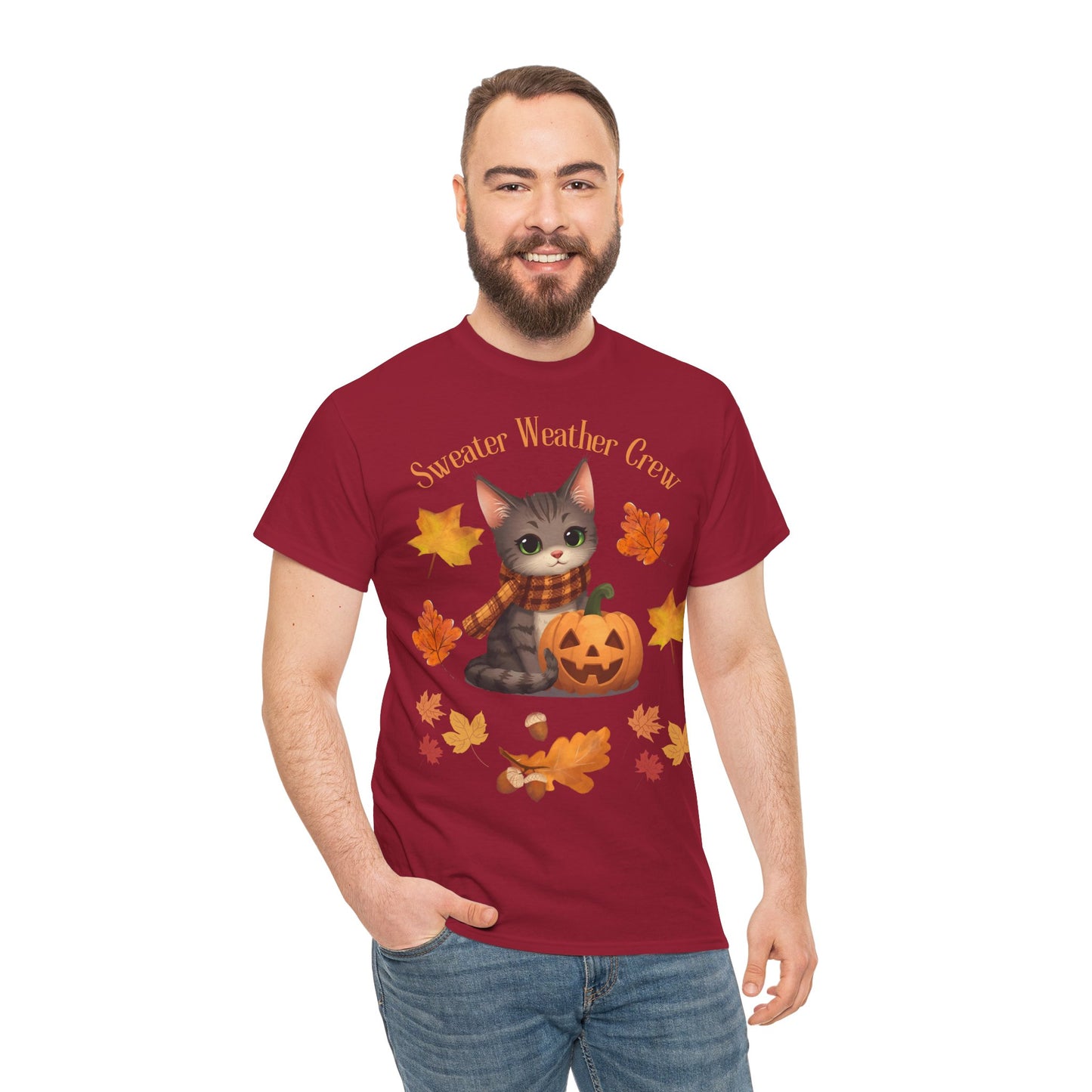 Cozy Fall Cat Shirt – Süßes Herbst T-Shirt für Katzenliebhaberinnen | Morgenmood