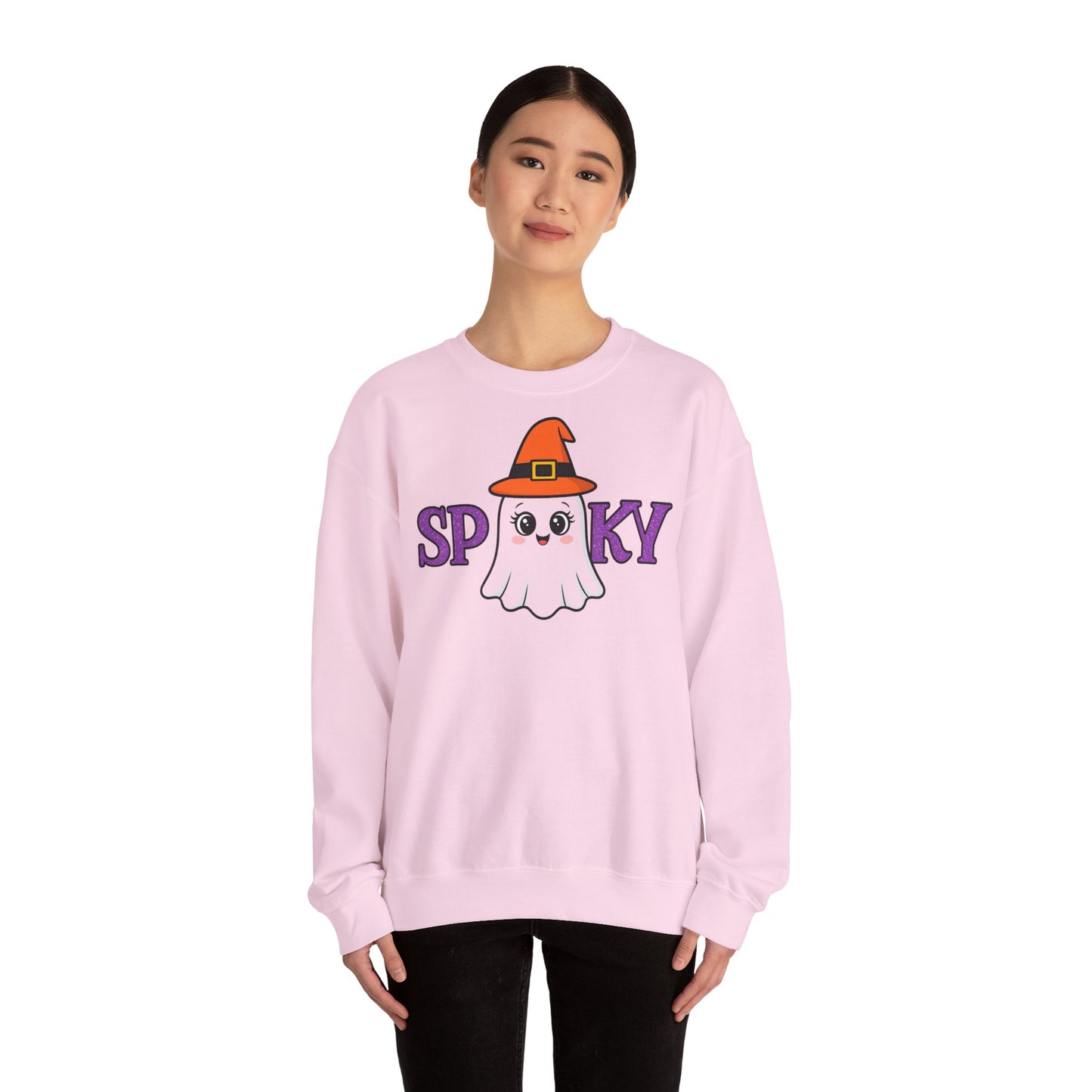 Gruseliges Geister Crewneck Sweatshirt, Halloween Kleidung, Herbstmode, Gemütlicher Pullover, Unisex Kollektion - MorgenMood