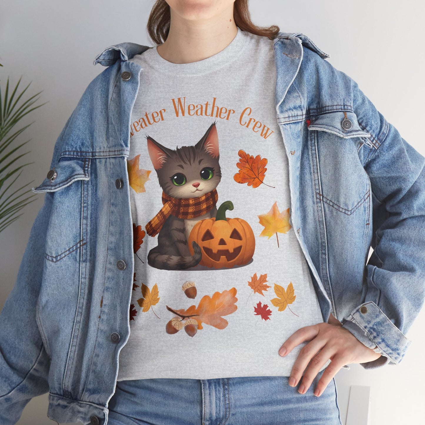 Cozy Fall Cat Shirt – Süßes Herbst T-Shirt für Katzenliebhaberinnen | Morgenmood