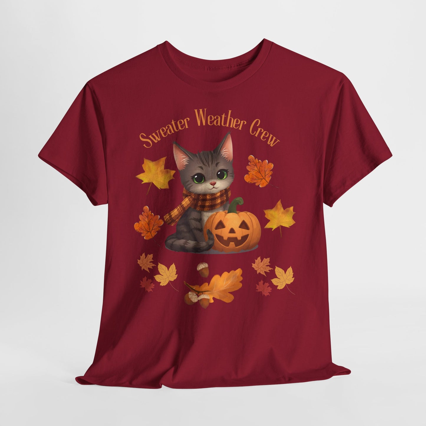 Cozy Fall Cat Shirt – Süßes Herbst T-Shirt für Katzenliebhaberinnen | Morgenmood
