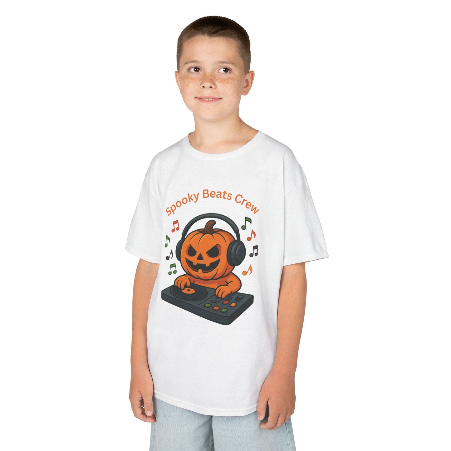Halloween DJ Kürbis Kinder T-Shirt, Gruseliges T-Shirt, Trick or Treat Geschenk - MorgenMood