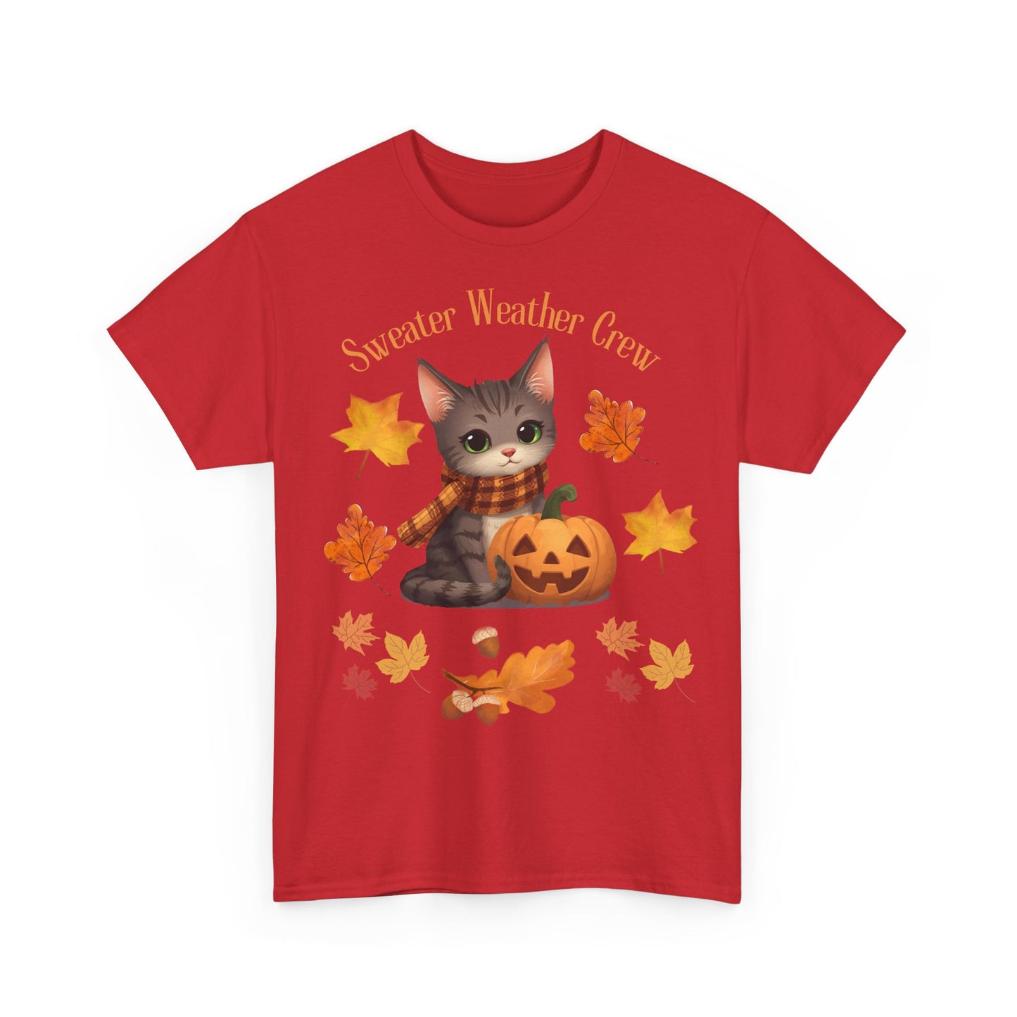 Cozy Fall Cat Shirt – Süßes Herbst T-Shirt für Katzenliebhaberinnen | Morgenmood