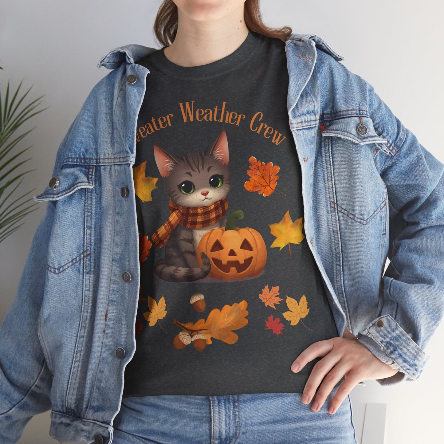 Cozy Fall Cat Shirt – Süßes Herbst T-Shirt für Katzenliebhaberinnen | Morgenmood