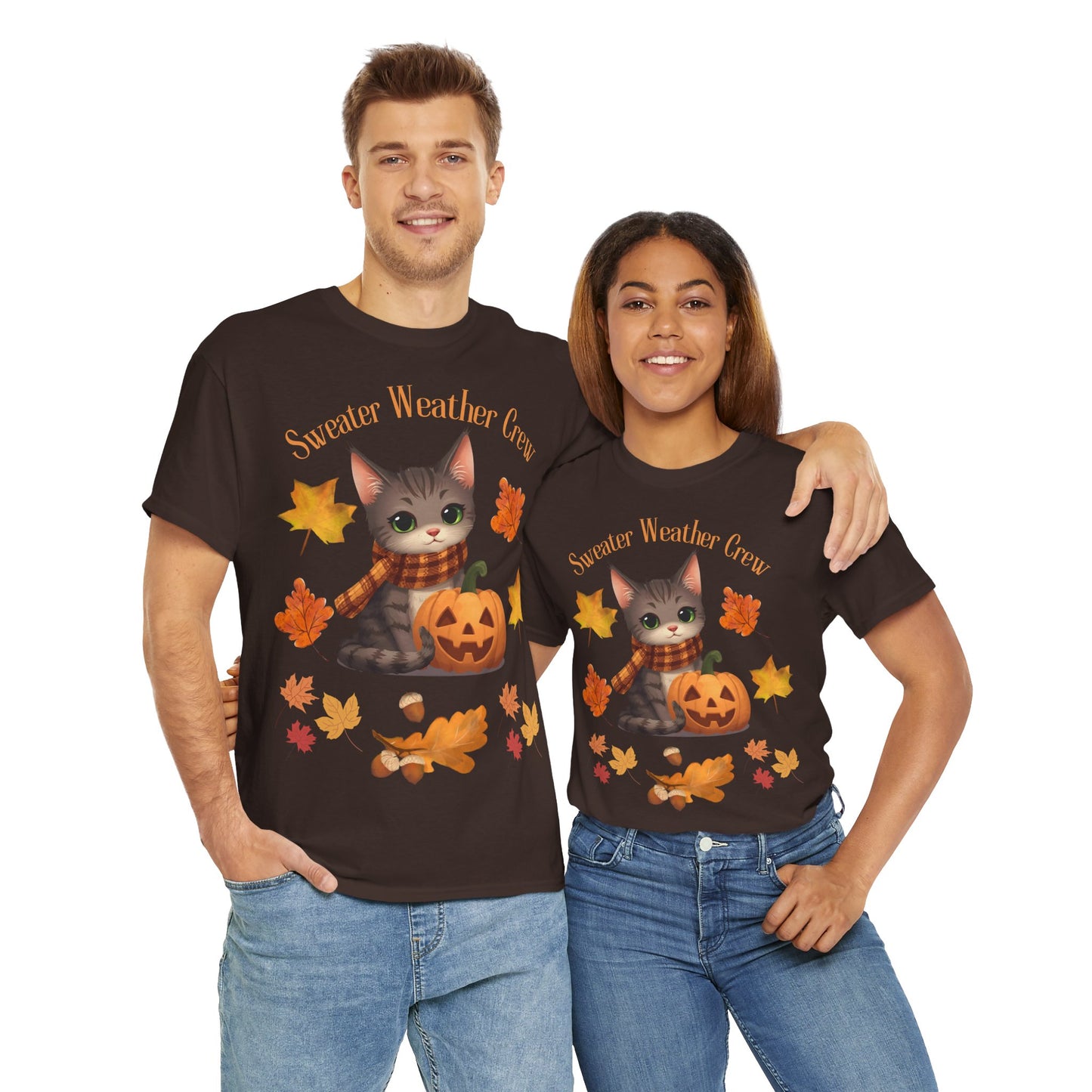 Cozy Fall Cat Shirt – Süßes Herbst T-Shirt für Katzenliebhaberinnen | Morgenmood