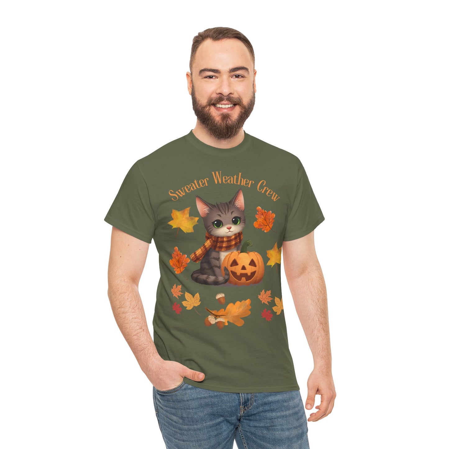 Cozy Fall Cat Shirt – Süßes Herbst T-Shirt für Katzenliebhaberinnen | Morgenmood