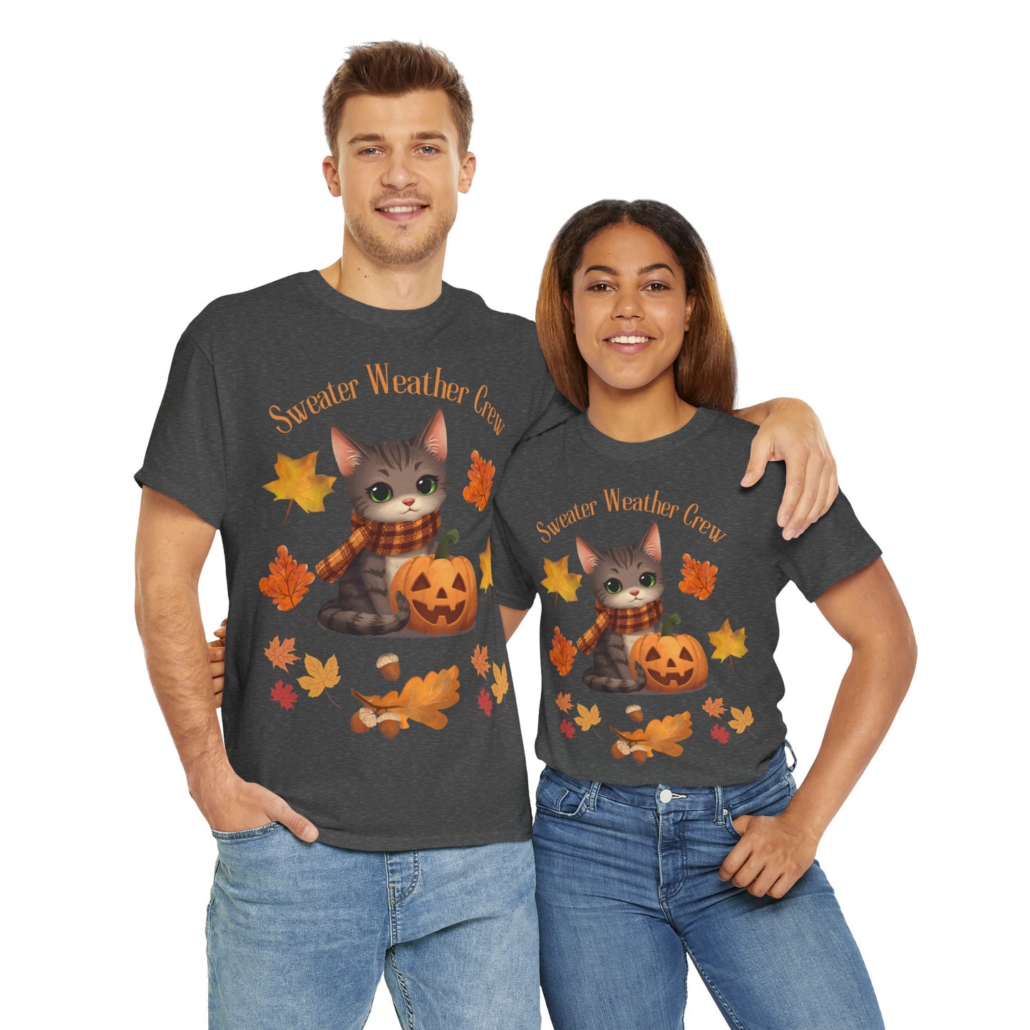 Cozy Fall Cat Shirt – Süßes Herbst T-Shirt für Katzenliebhaberinnen | Morgenmood