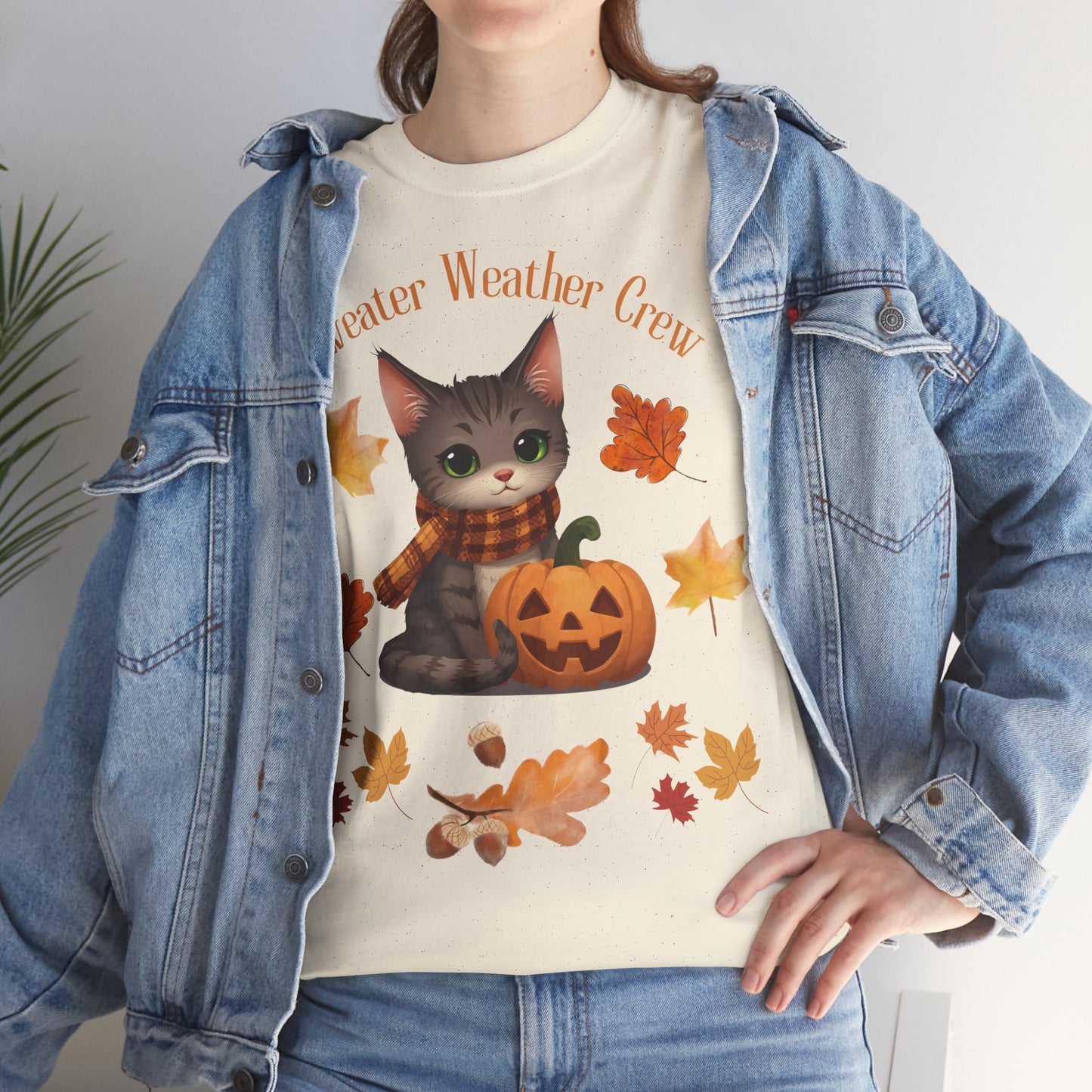 Cozy Fall Cat Shirt – Süßes Herbst T-Shirt für Katzenliebhaberinnen | Morgenmood