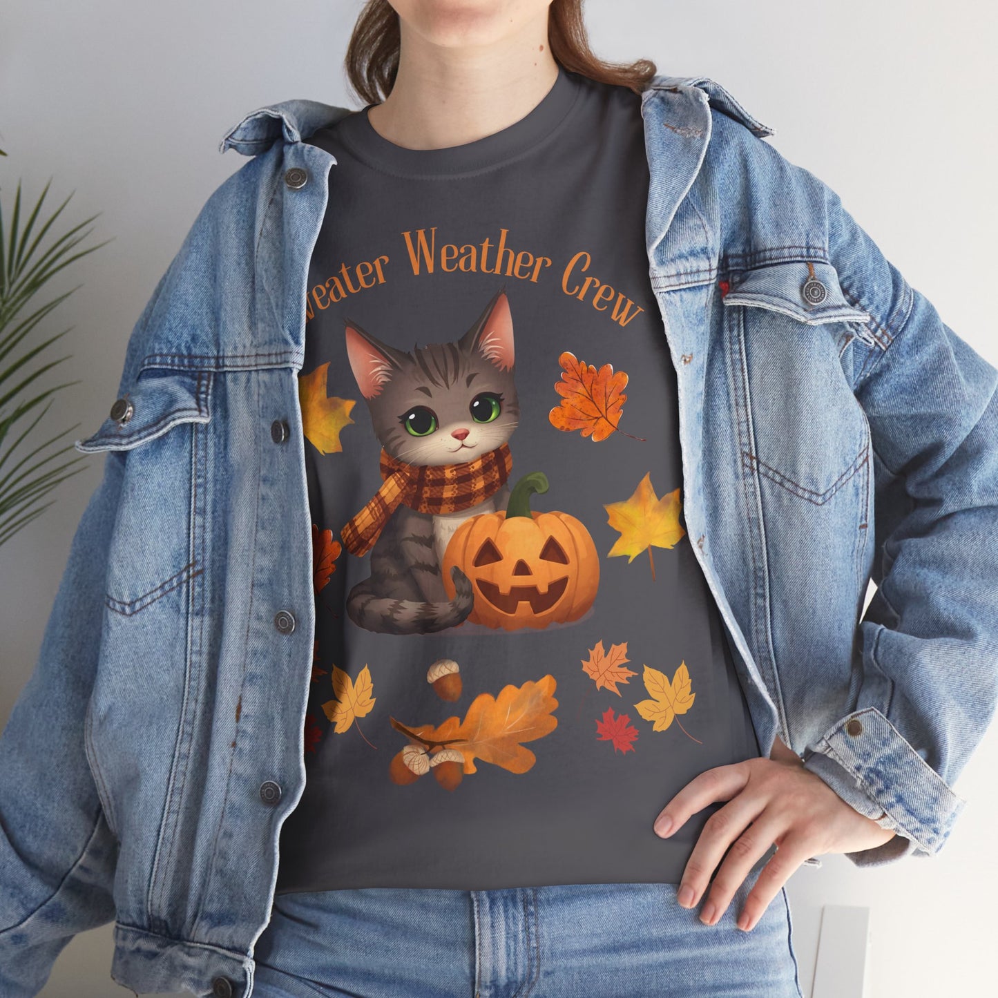 Cozy Fall Cat Shirt – Süßes Herbst T-Shirt für Katzenliebhaberinnen | Morgenmood