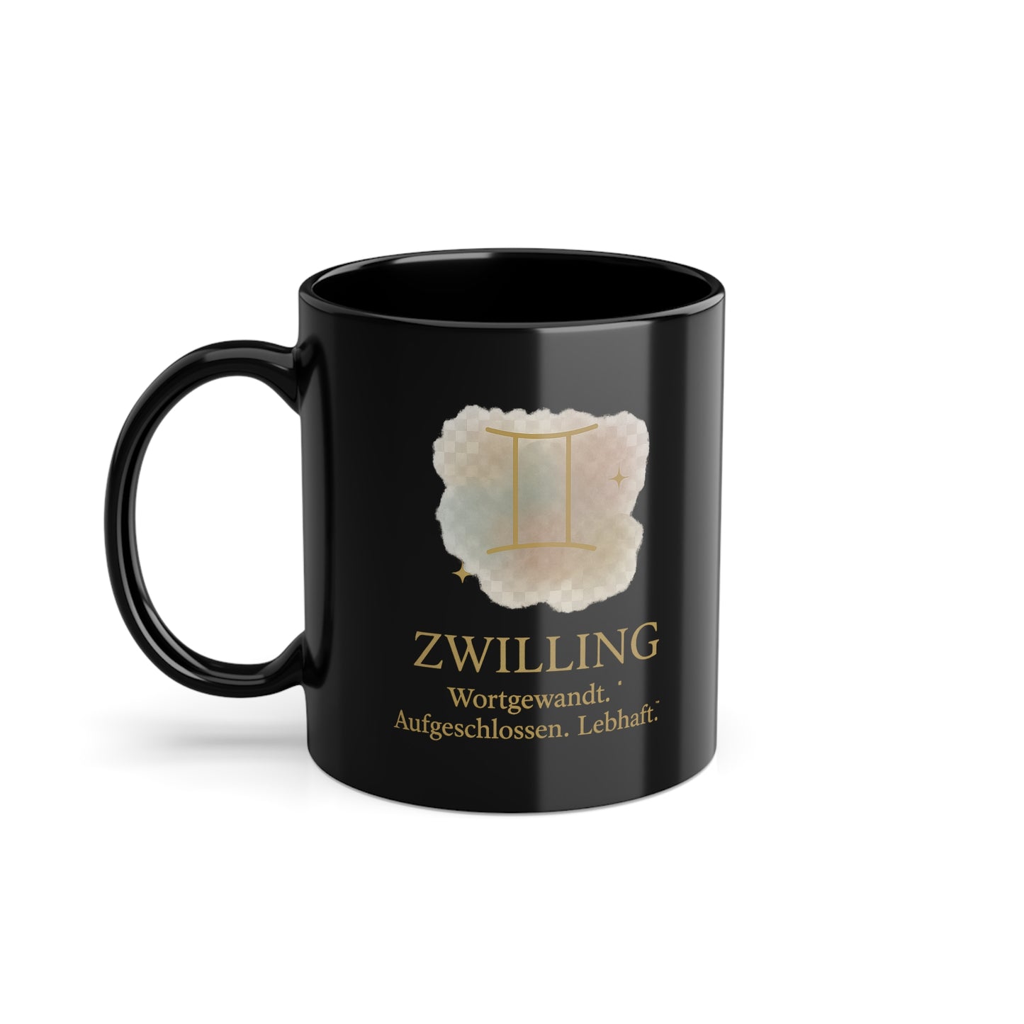 Kaffeetasse Sternzeichen Zwillinge schwarz - MorgenMood
