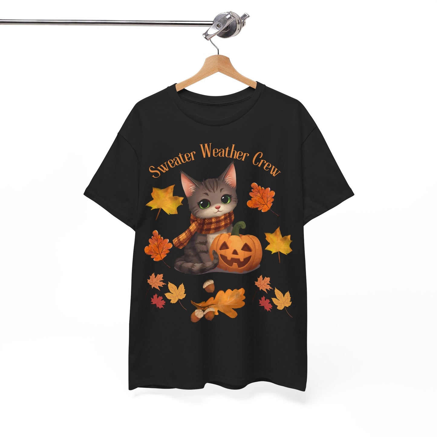 Cozy Fall Cat Shirt – Süßes Herbst T-Shirt für Katzenliebhaberinnen | Morgenmood