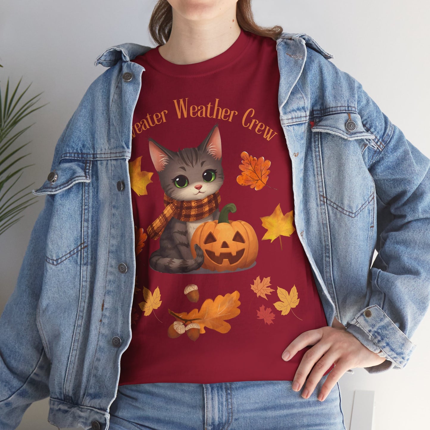 Cozy Fall Cat Shirt – Süßes Herbst T-Shirt für Katzenliebhaberinnen | Morgenmood