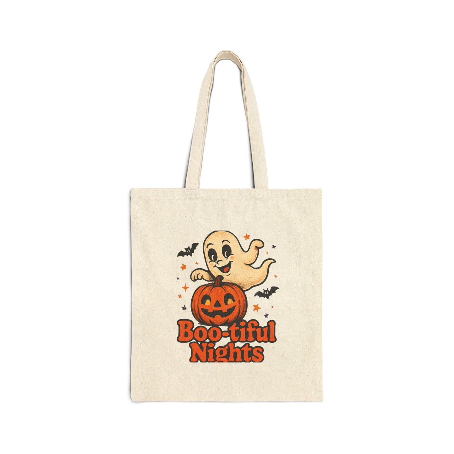 Stylisches Tragetasche in Beige mit lustigem Halloween Motiv - von MorgenMood