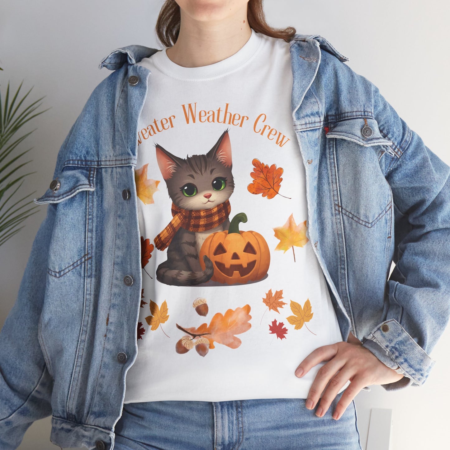 Cozy Fall Cat Shirt – Süßes Herbst T-Shirt für Katzenliebhaberinnen | Morgenmood