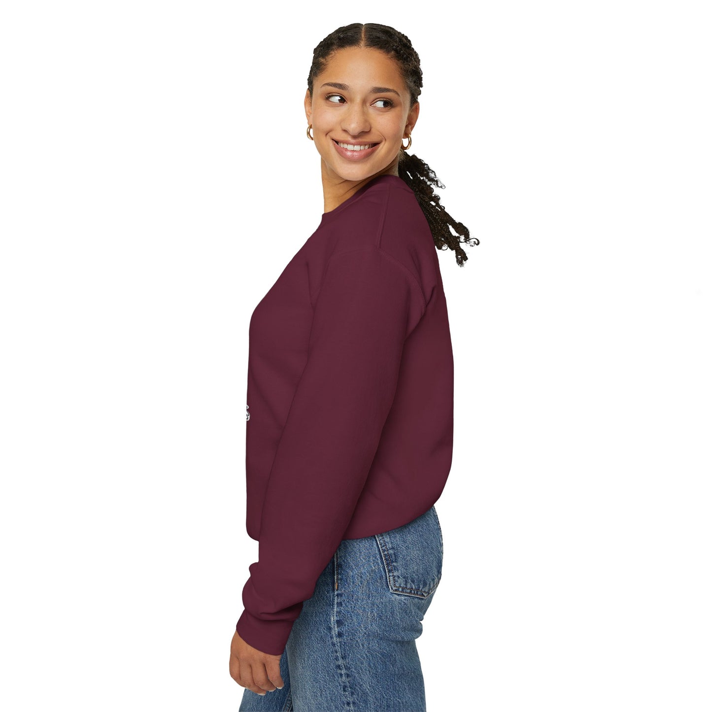 Halloween Sweatshirt mit lustigem Geist mit Hut und Kürbisse