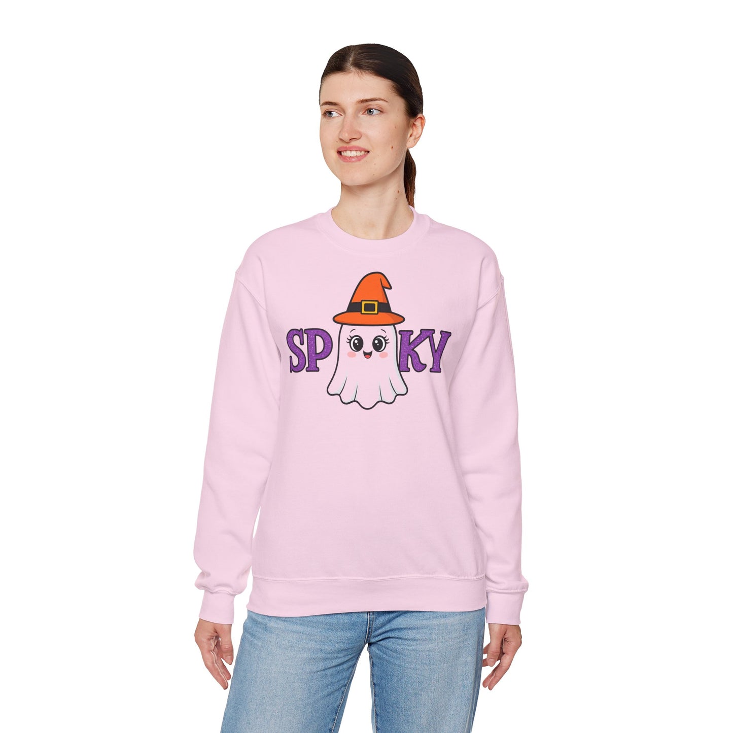 Gruseliges Geister Crewneck Sweatshirt, Halloween Kleidung, Herbstmode, Gemütlicher Pullover, Unisex Kollektion - MorgenMood