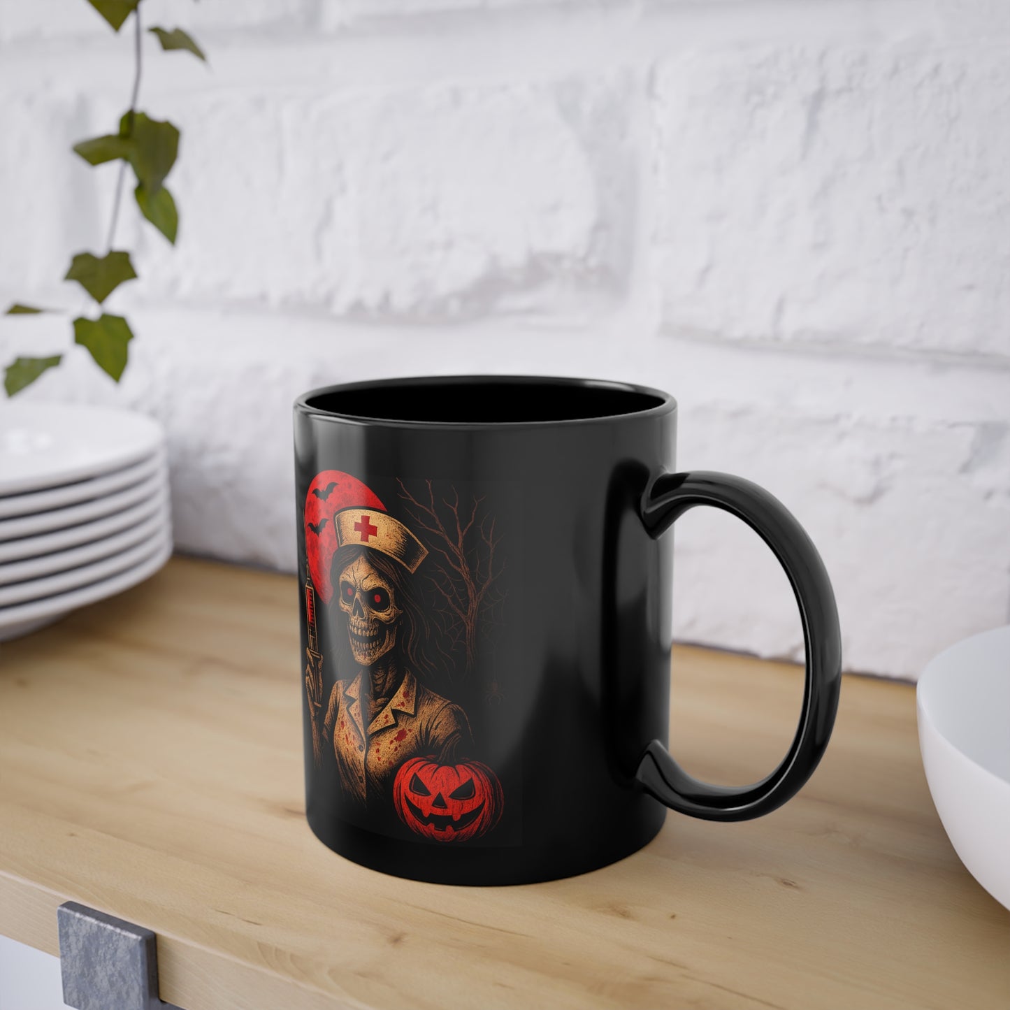 Tasse Halloween Motiv Skelett Krankenschwester - MorgenMood
