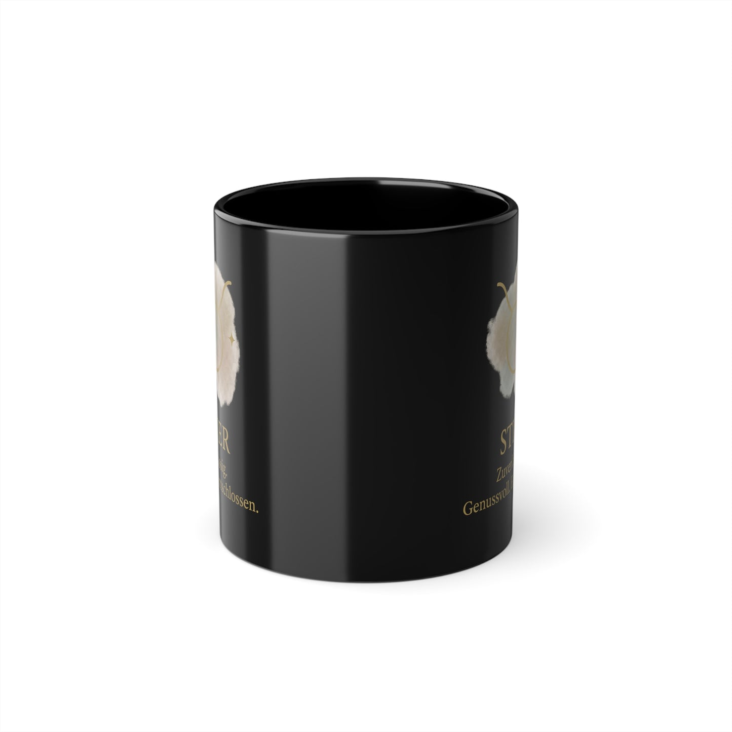 Kaffeetasse Schwarz Sternzeichen Stier - MorgenMood
