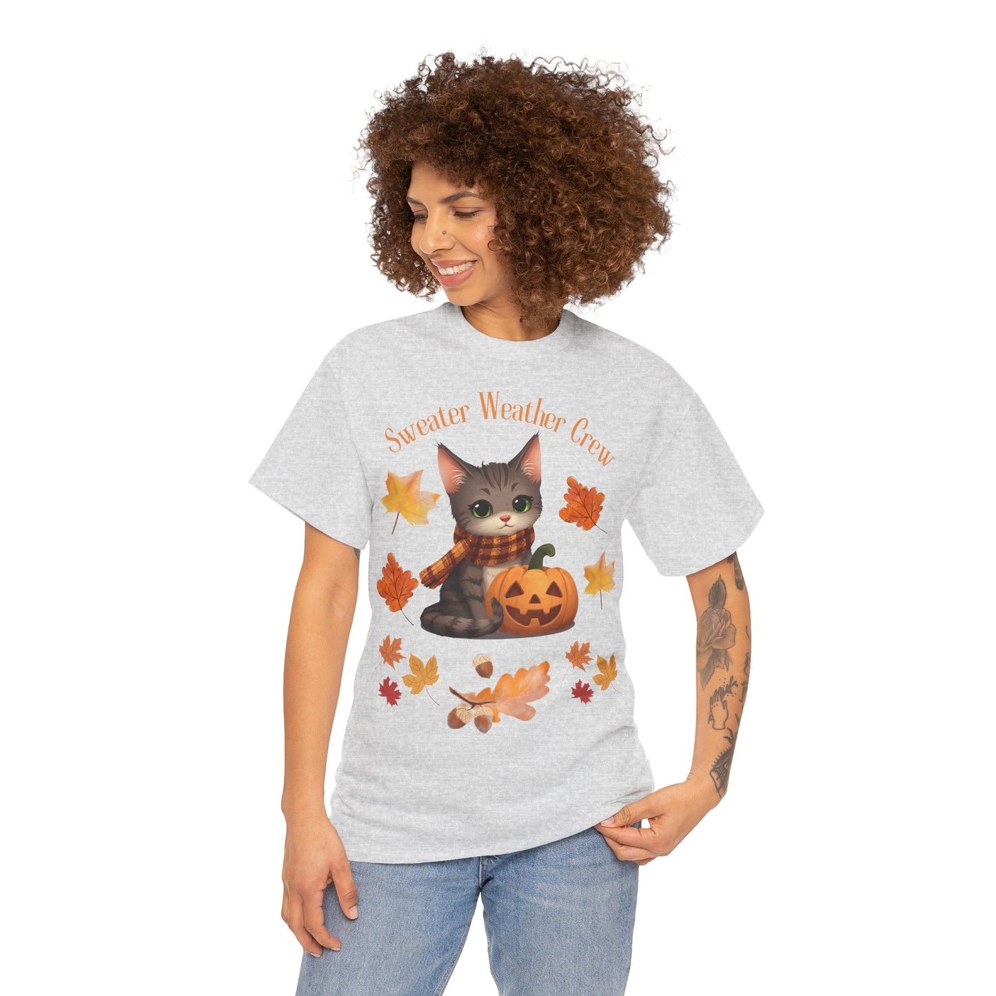 Cozy Fall Cat Shirt – Süßes Herbst T-Shirt für Katzenliebhaberinnen | Morgenmood