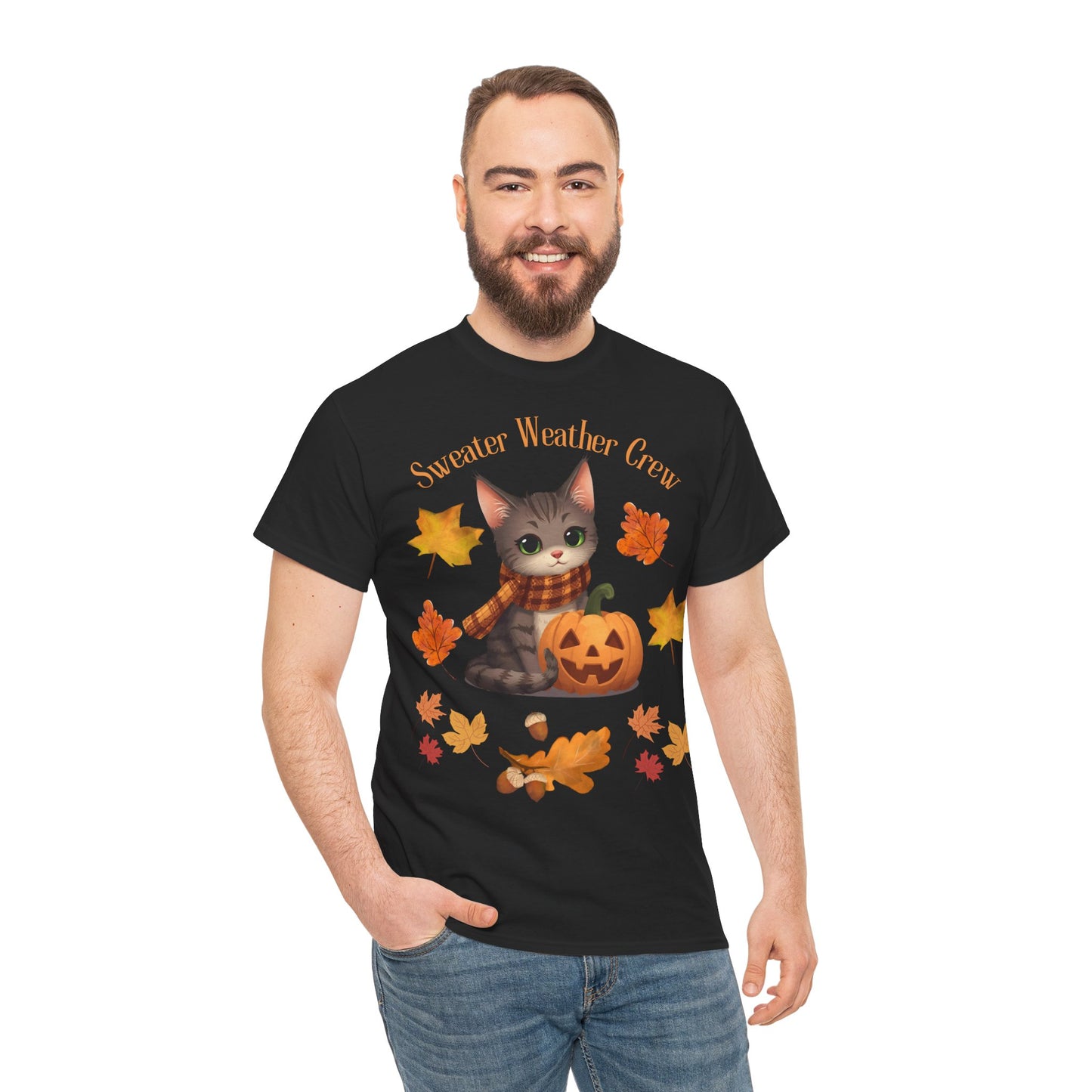 Cozy Fall Cat Shirt – Süßes Herbst T-Shirt für Katzenliebhaberinnen | Morgenmood