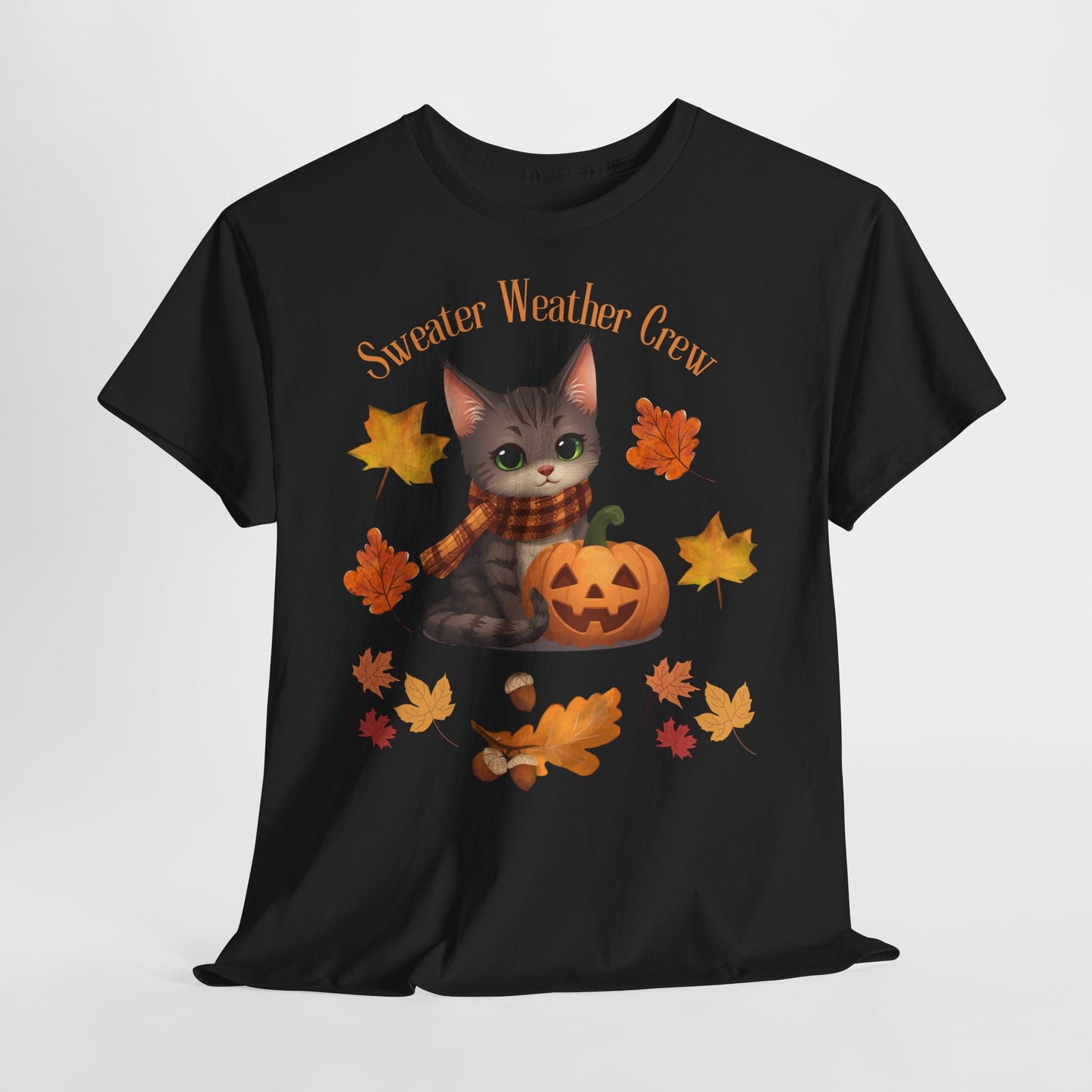 Cozy Fall Cat Shirt – Süßes Herbst T-Shirt für Katzenliebhaberinnen | Morgenmood