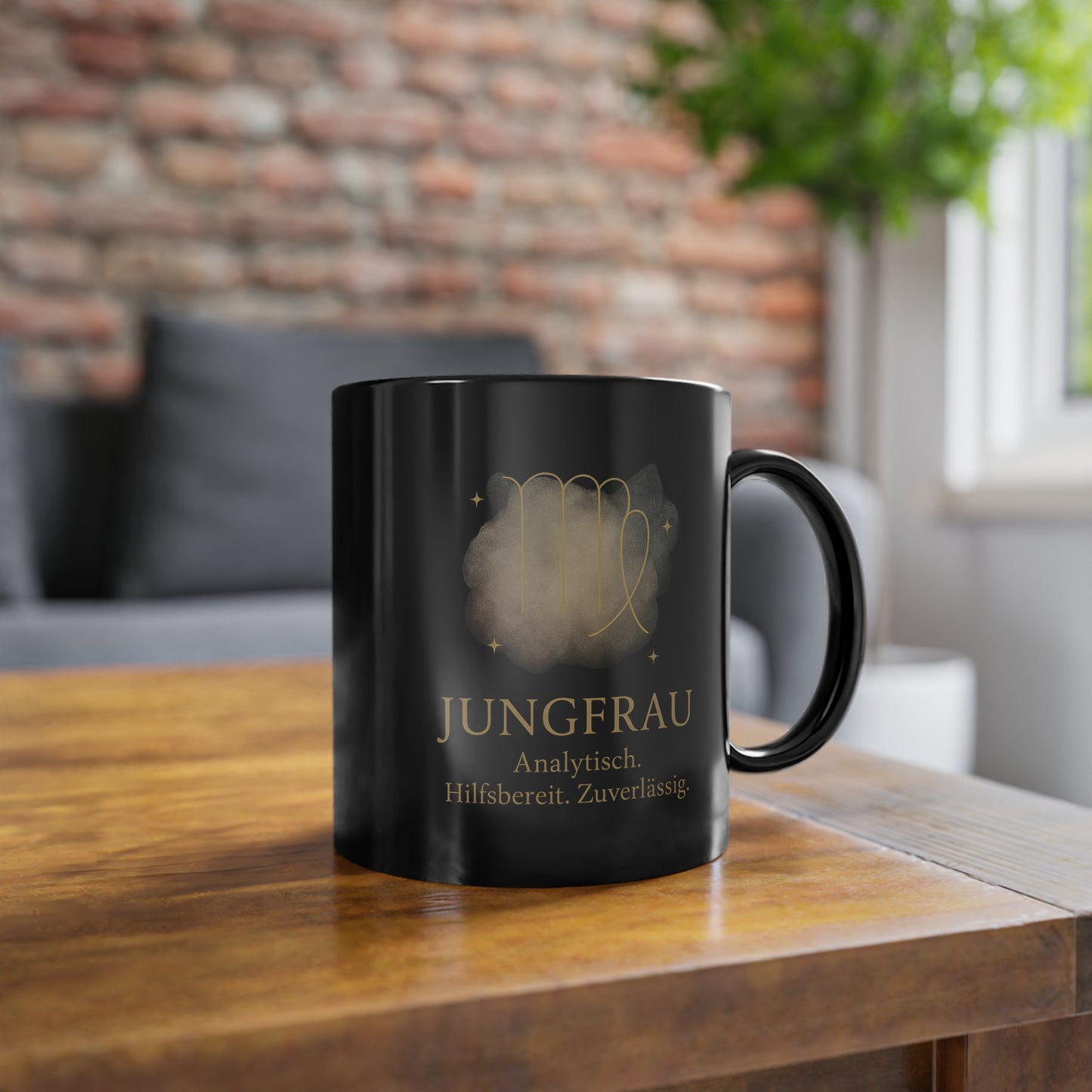 Kaffeetasse Sternzeichen Jungfrau, Goldenes Boho Design - MorgenMood