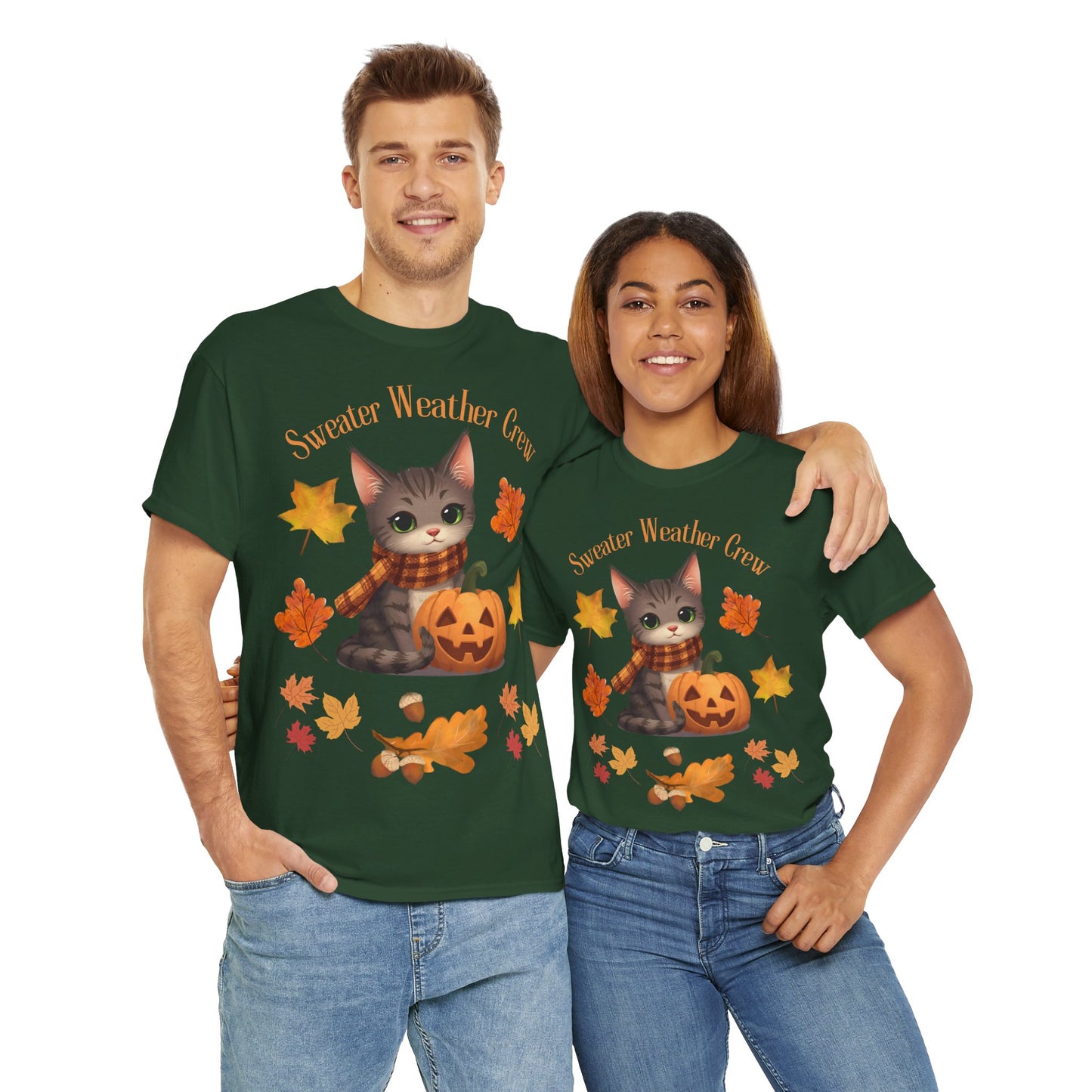 Cozy Fall Cat Shirt – Süßes Herbst T-Shirt für Katzenliebhaberinnen | Morgenmood
