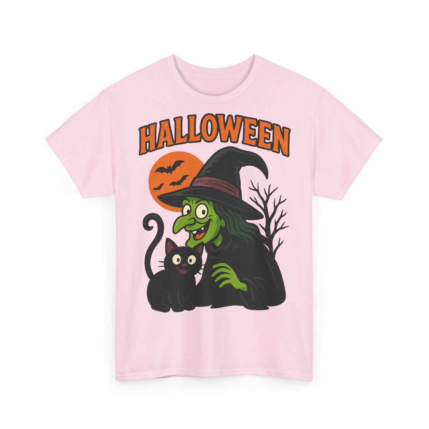 T-Shirt Motiv Halloween Blutmond Katze - MorgenMood