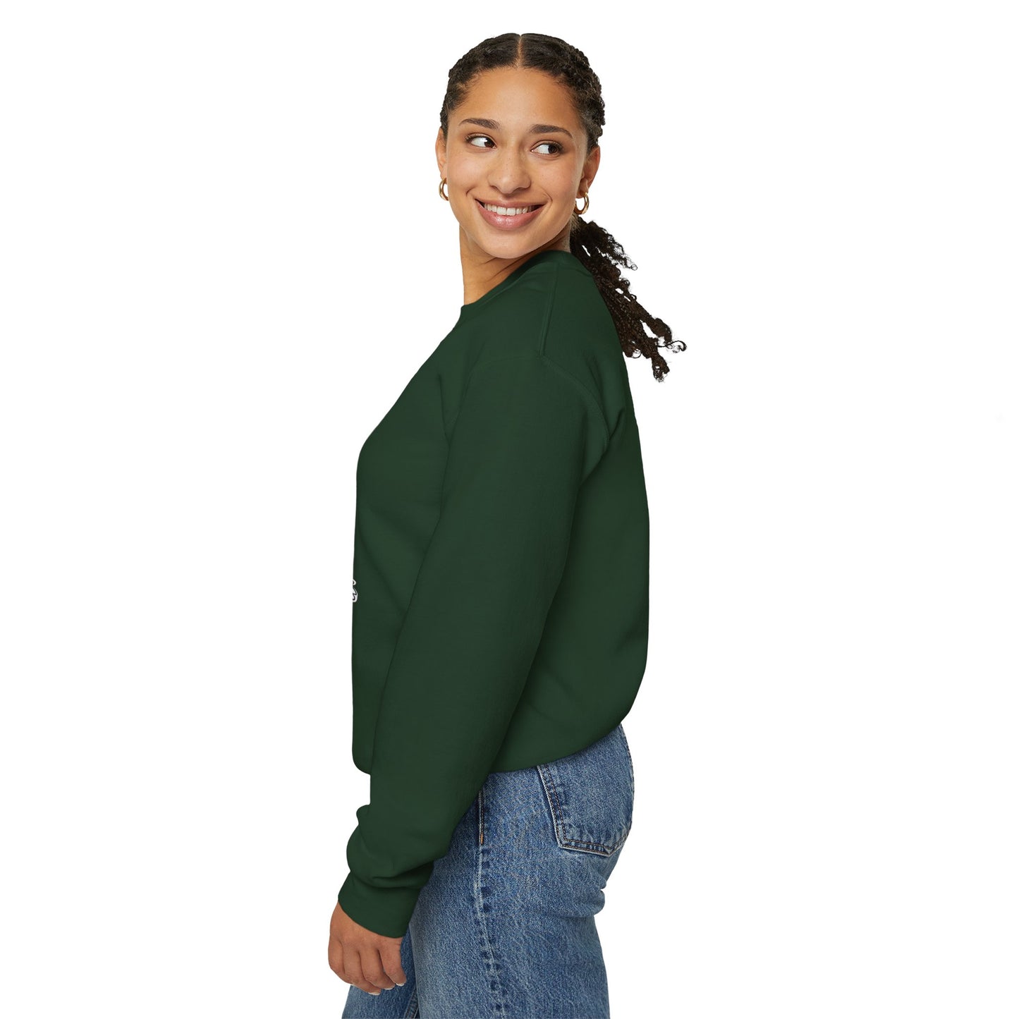 Halloween Sweatshirt mit lustigem Geist mit Hut und Kürbisse