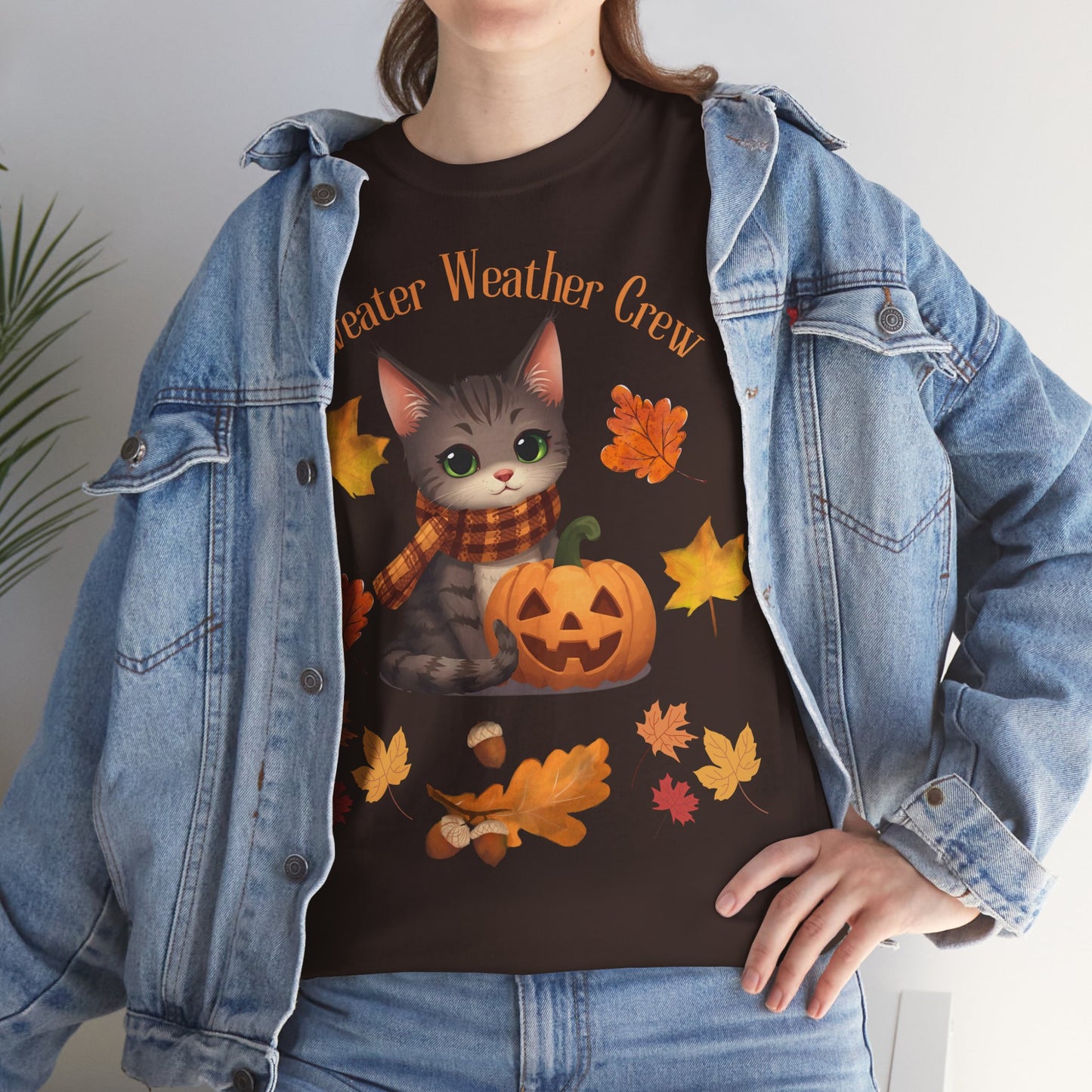 Cozy Fall Cat Shirt – Süßes Herbst T-Shirt für Katzenliebhaberinnen | Morgenmood