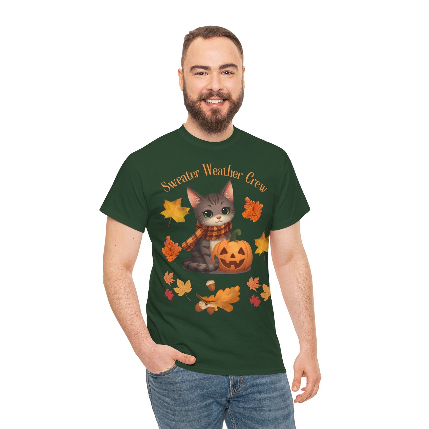 Cozy Fall Cat Shirt – Süßes Herbst T-Shirt für Katzenliebhaberinnen | Morgenmood