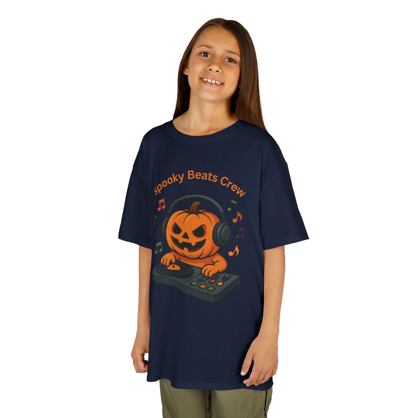 Halloween DJ Kürbis Kinder T-Shirt, Gruseliges T-Shirt, Trick or Treat Geschenk - MorgenMood