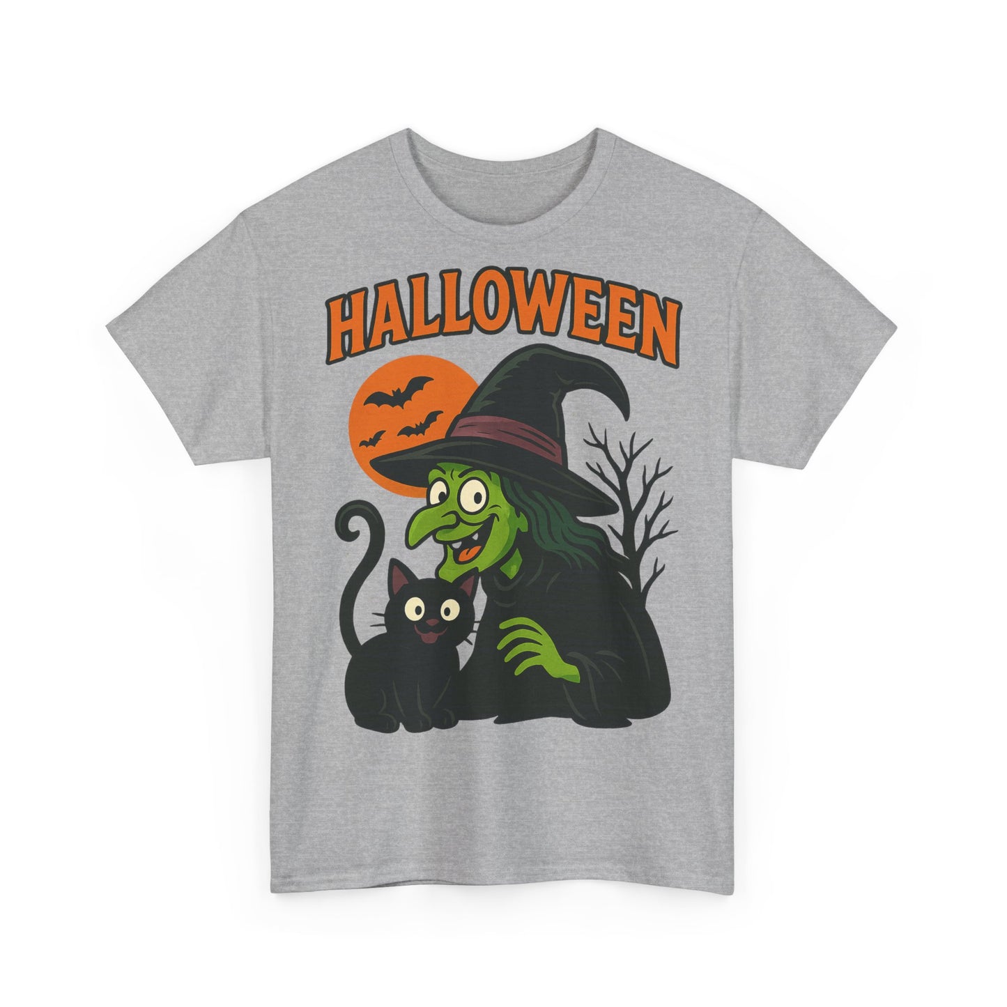 T-Shirt Motiv Halloween Blutmond Katze - MorgenMood